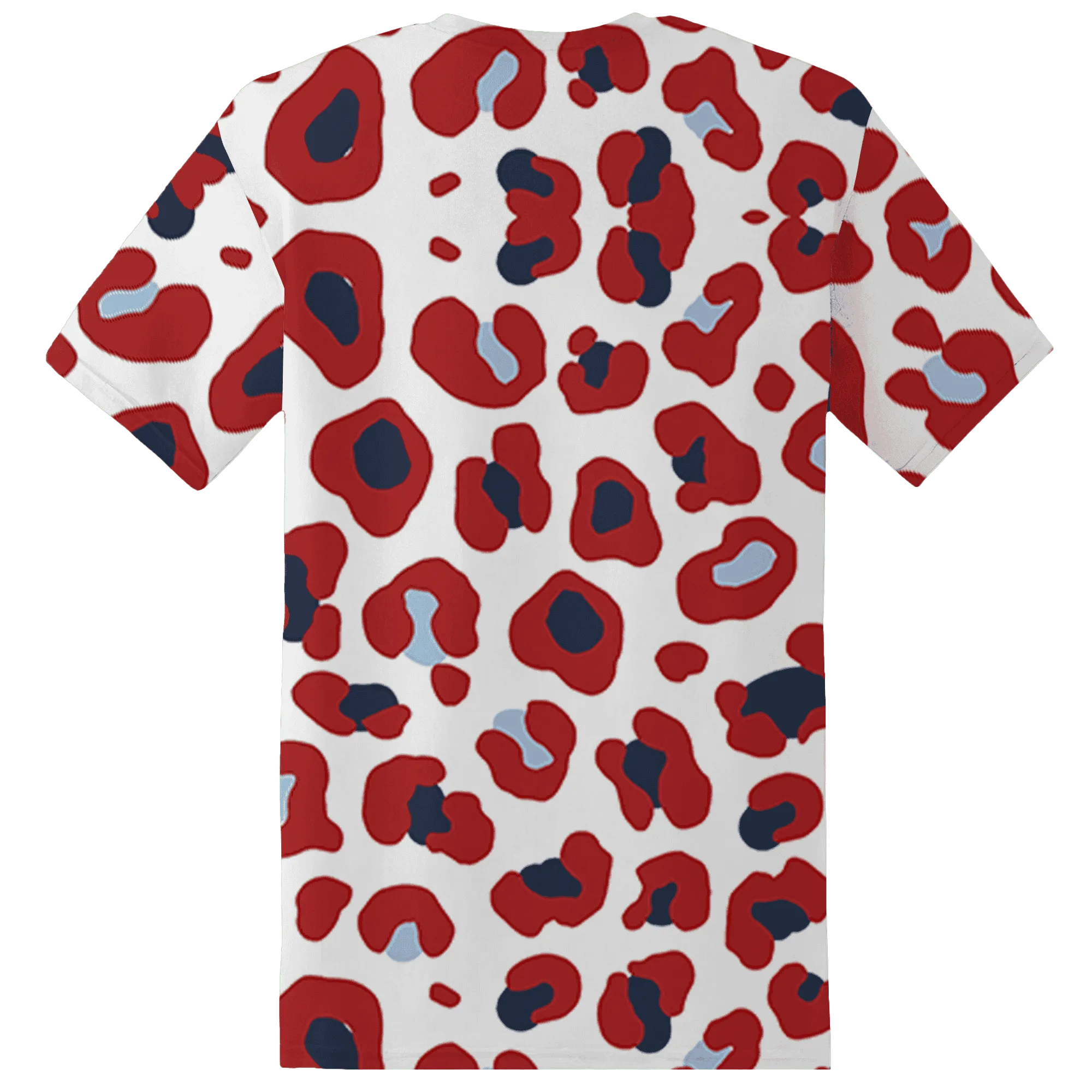 White-Navy-6s-T-Shirt-Match-Leopard-Pattern-3D