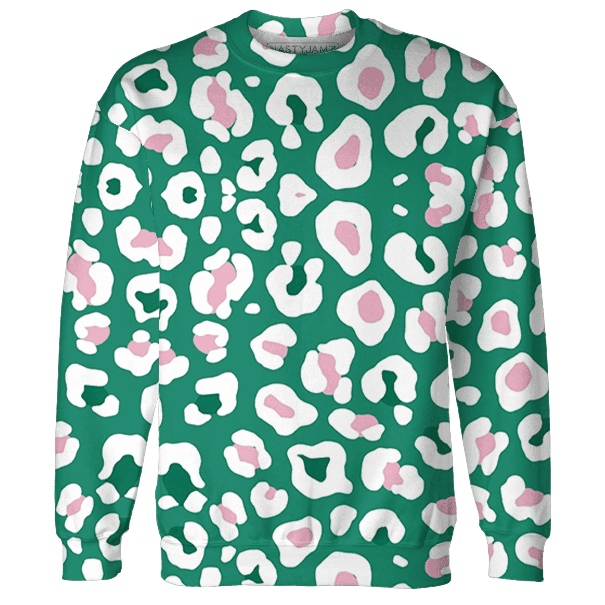 Dunk-Pink-Malachite-Medium-Soft-Low-Sail-Sweatshirt-Match-Leopard-Pattern-3D