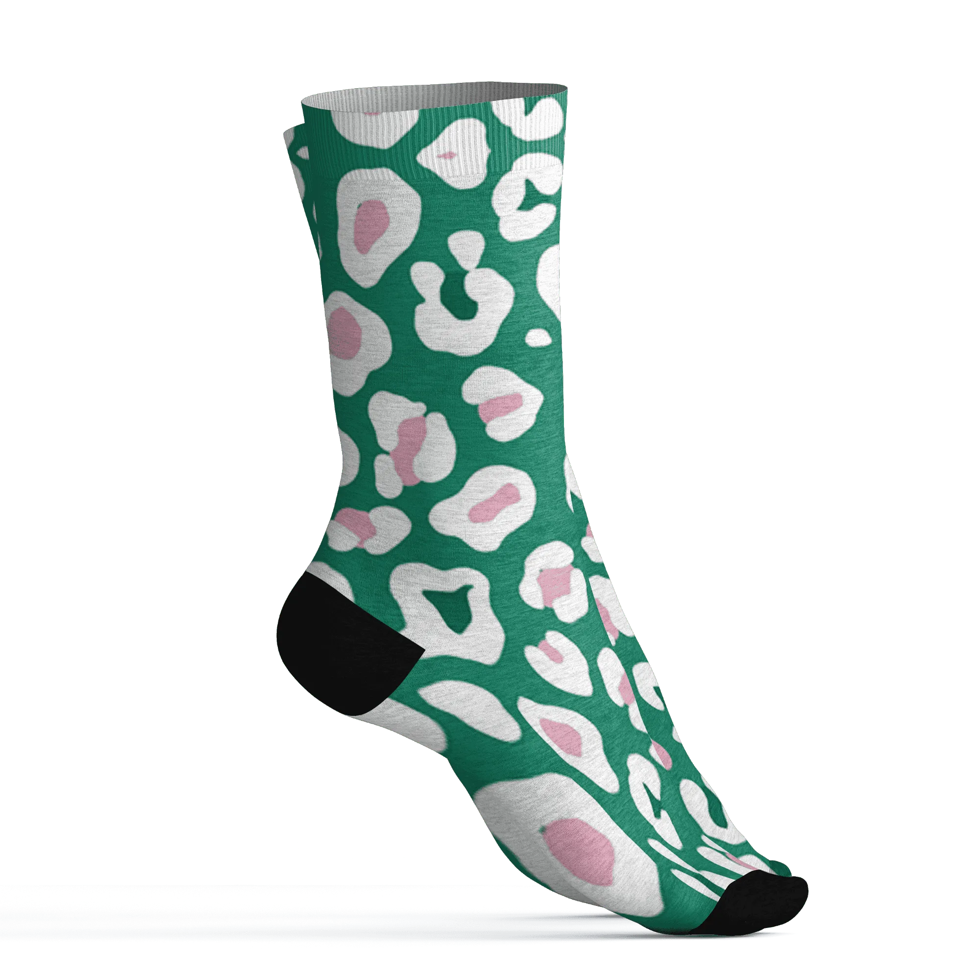 Dunk-Pink-Malachite-Medium-Soft-Low-Sail-Socks-Match-Leopard-Pattern-3D
