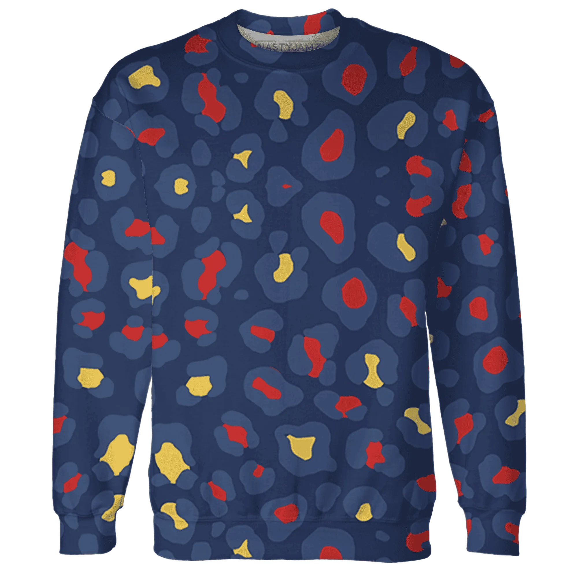 VaporMax-Air-Plus-Midnight-Navy-Gold-Black-Sweatshirt-Match-Leopard-Pattern-3D