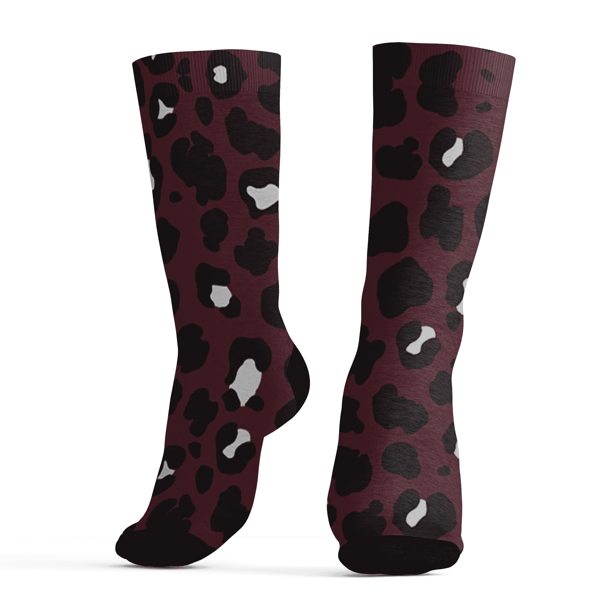 VaporMax-Night-Maron-Burgundy-Socks-Match-Leopard-Pattern-3D