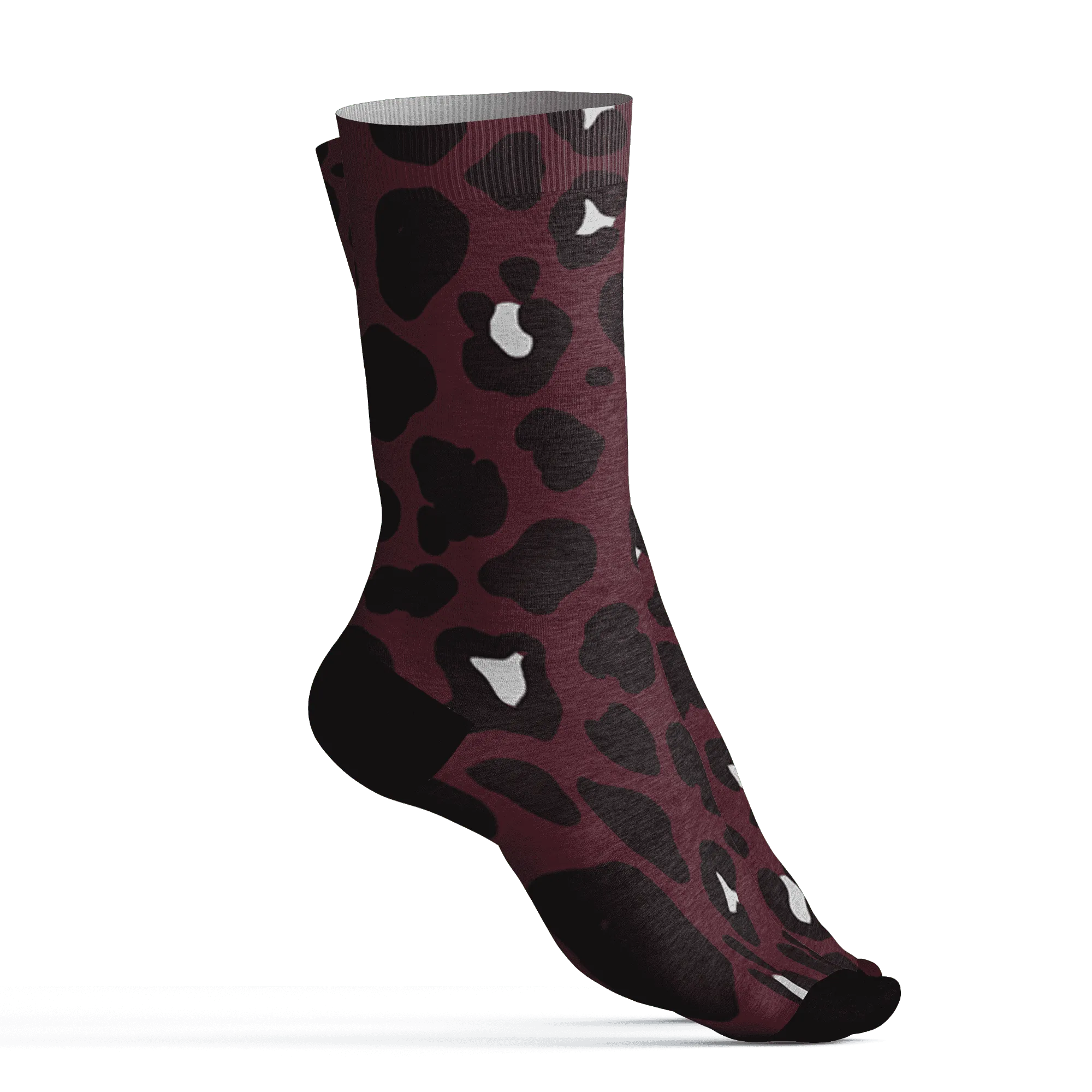 VaporMax-Night-Maron-Burgundy-Socks-Match-Leopard-Pattern-3D