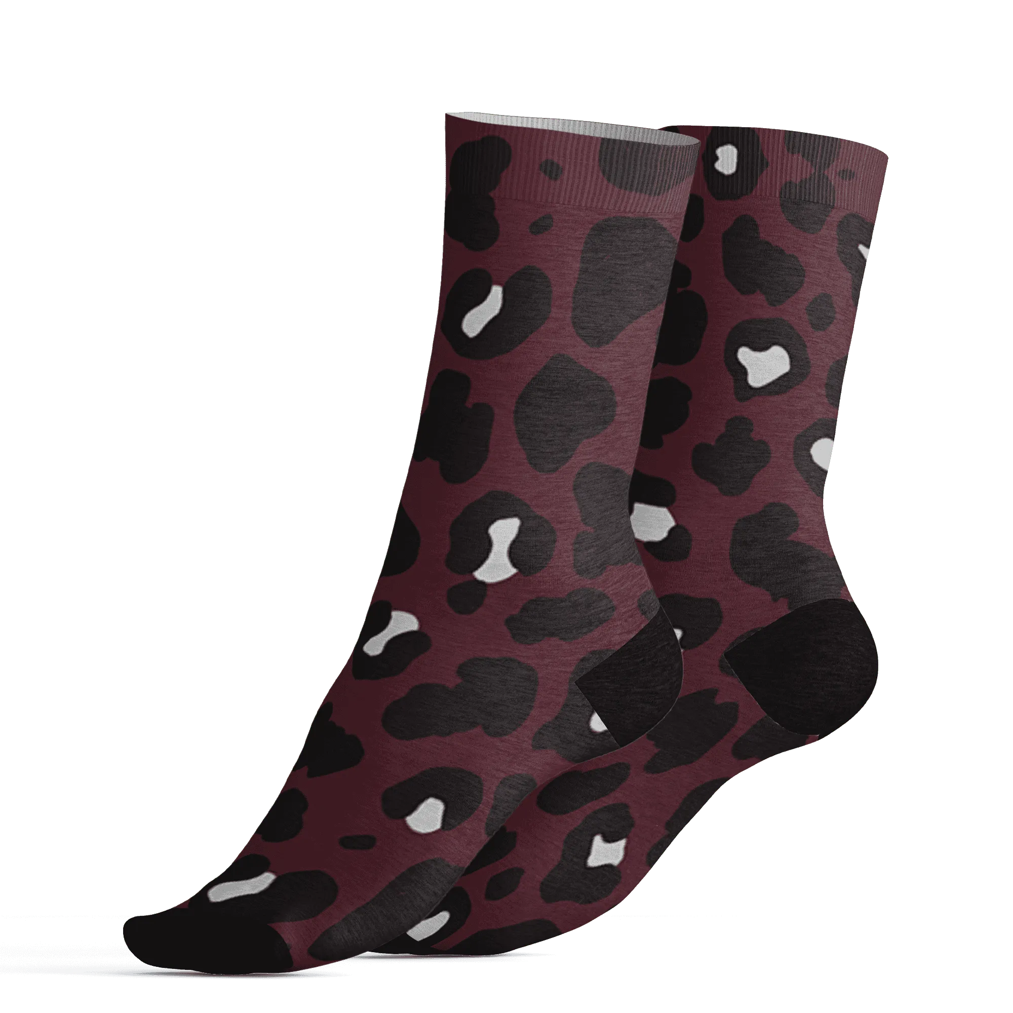 VaporMax-Night-Maron-Burgundy-Socks-Match-Leopard-Pattern-3D