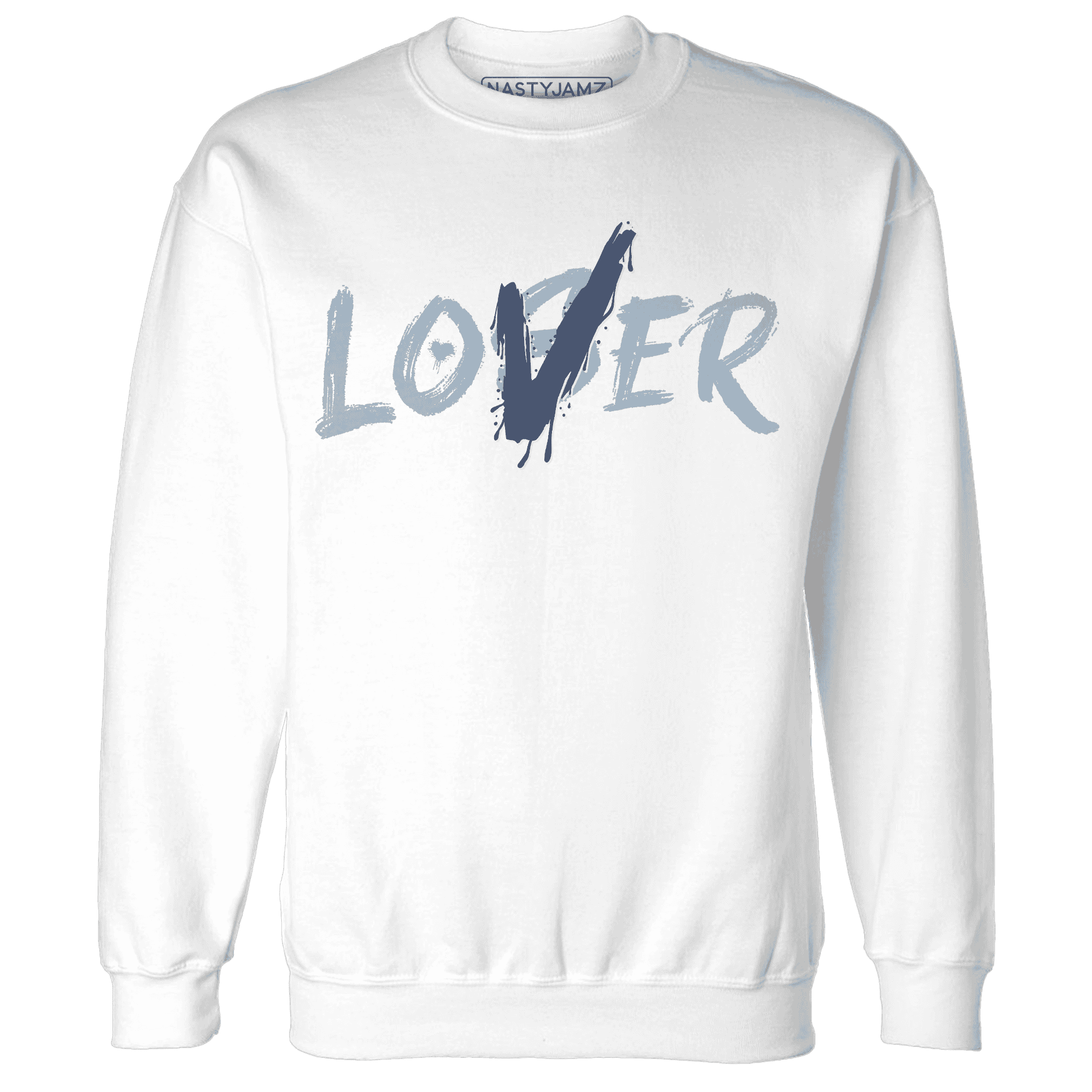 Mid Diffused Blue Grey 1s Sweatshirt Match Loser Lover - NastyJamz