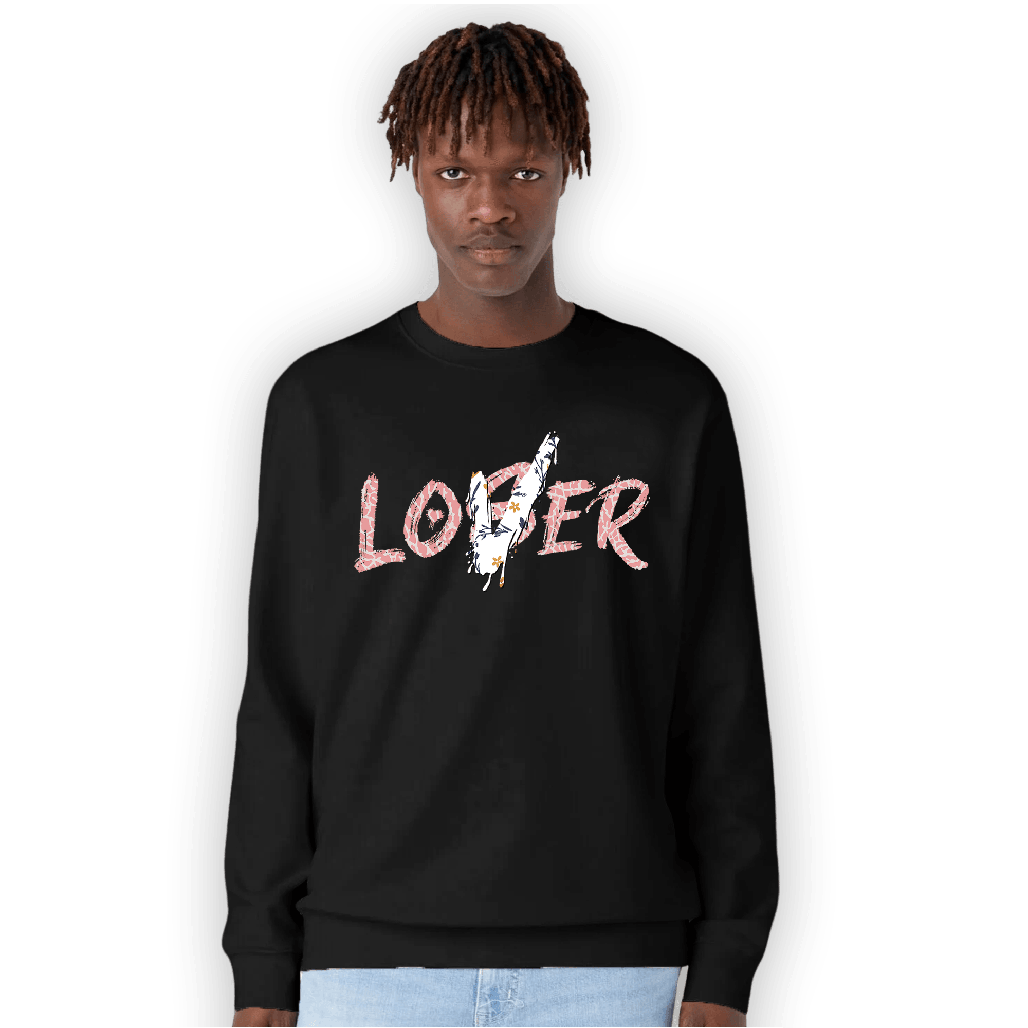 Red Stardust 3s Sweatshirt Match Loser Lover - NastyJamz