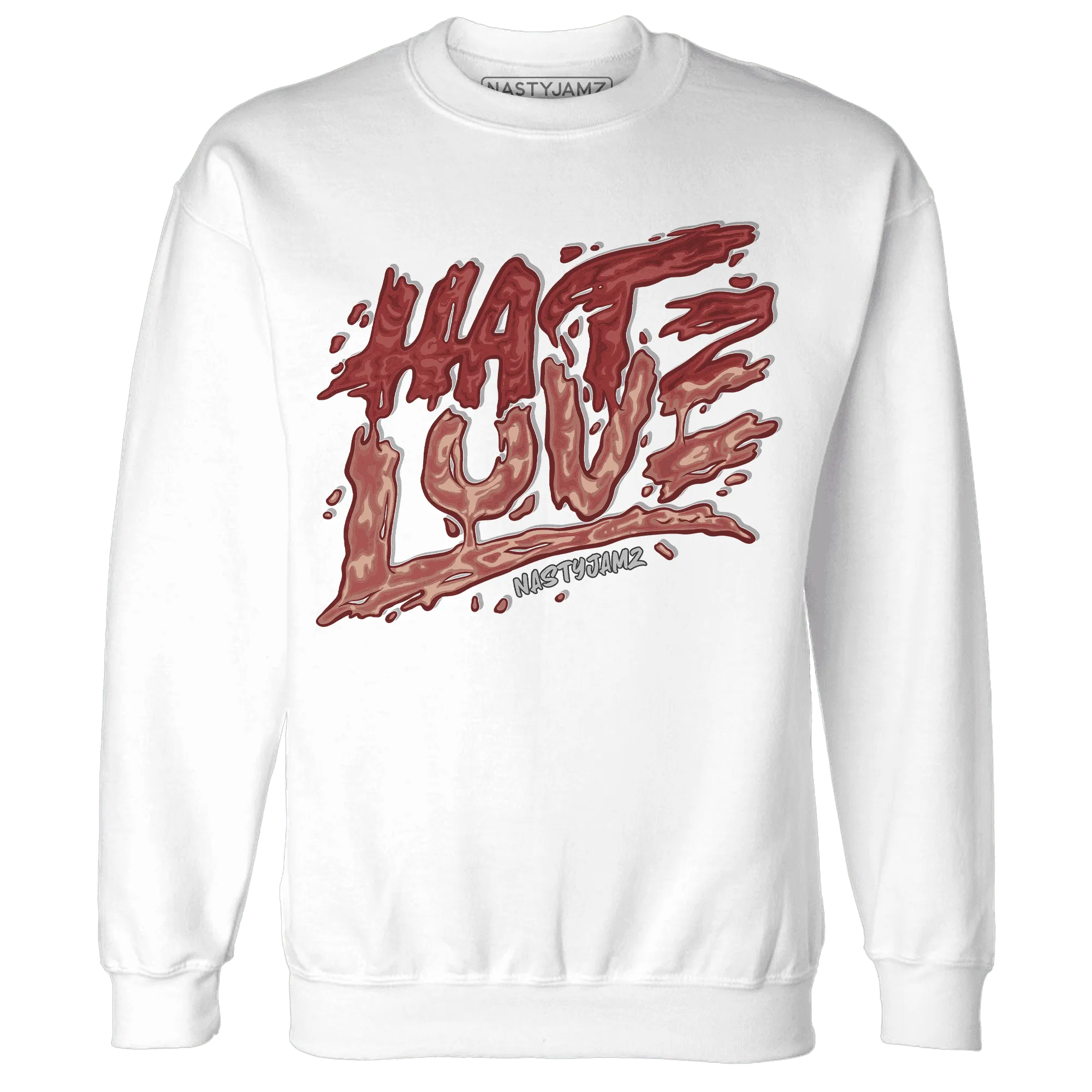 NastyJamz-Dune-Red-13s-Sweatshirt-Match-Love-Hate