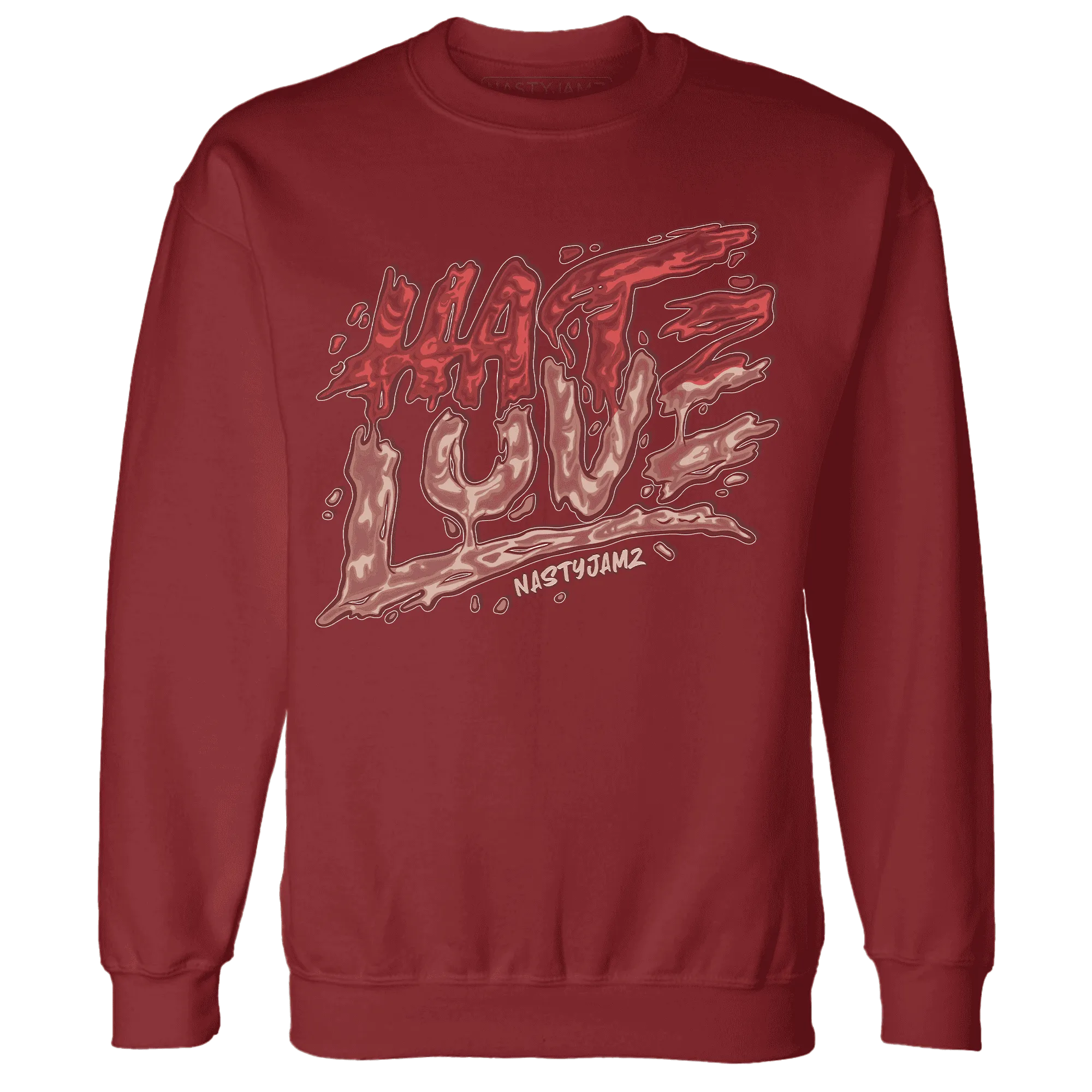 NastyJamz-Dune-Red-13s-Sweatshirt-Match-Love-Hate