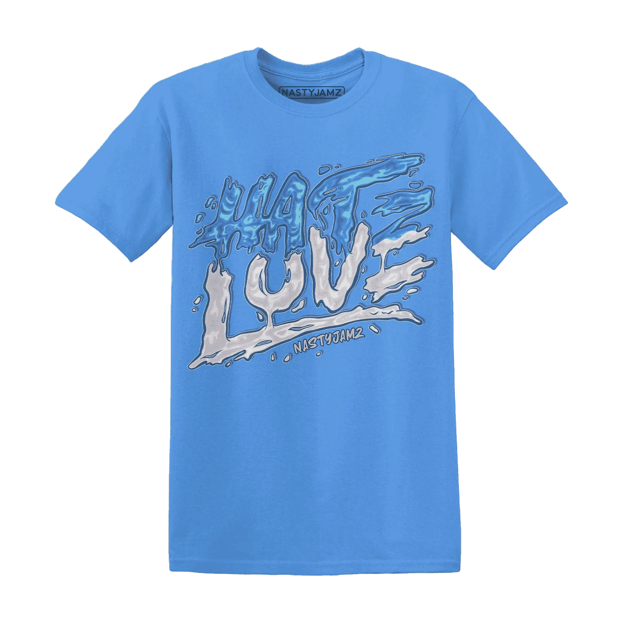 NastyJamz-Carolina-Blue-Univercitii-17s-T-Shirt-Match-Love-Hate