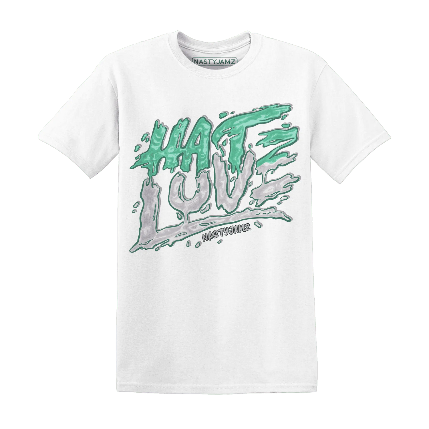 NastyJamz-High-OG-Green-Glow-1s-T-Shirt-Match-Love-Hate