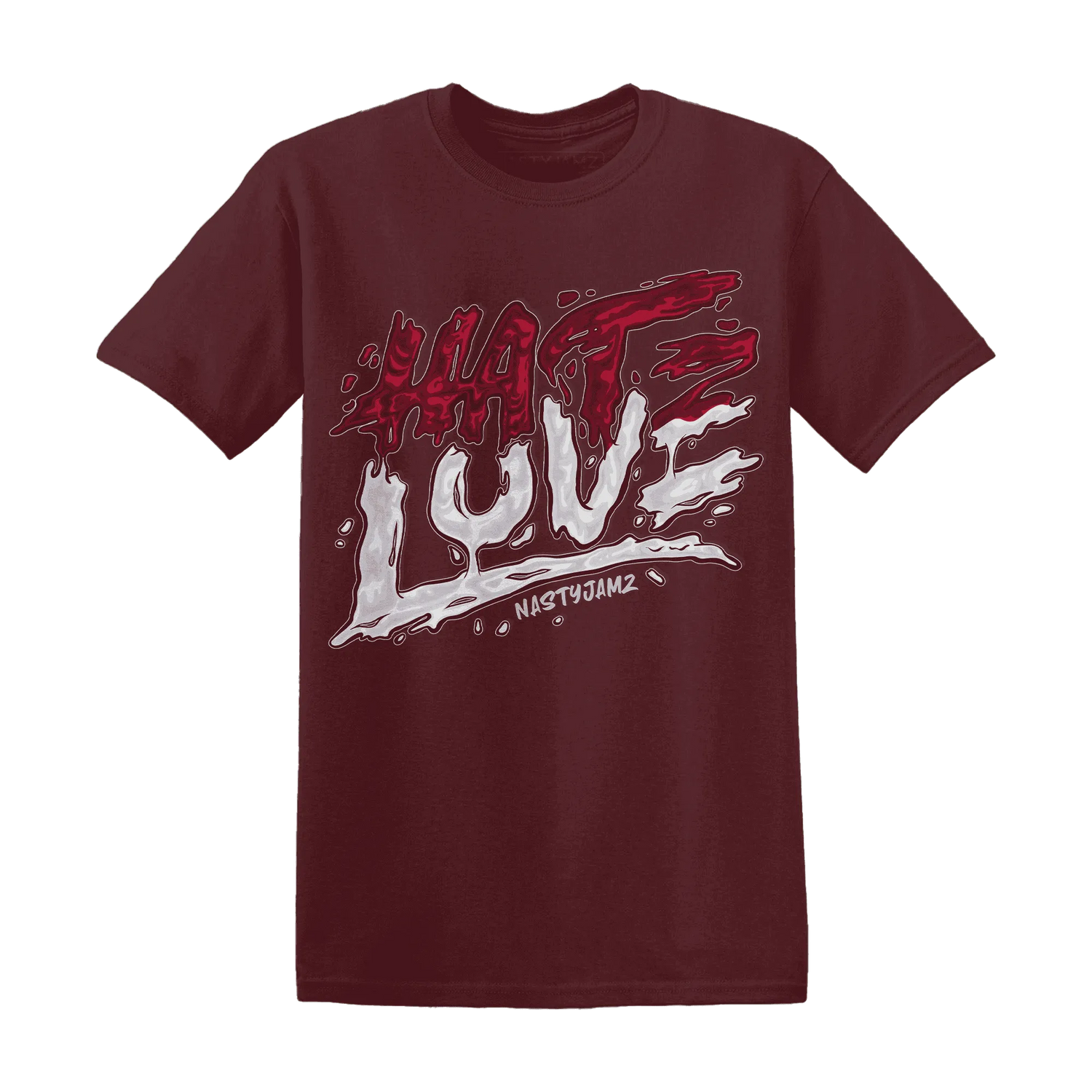NastyJamz-High-White-Team-Red-1s-T-Shirt-Match-Love-Hate