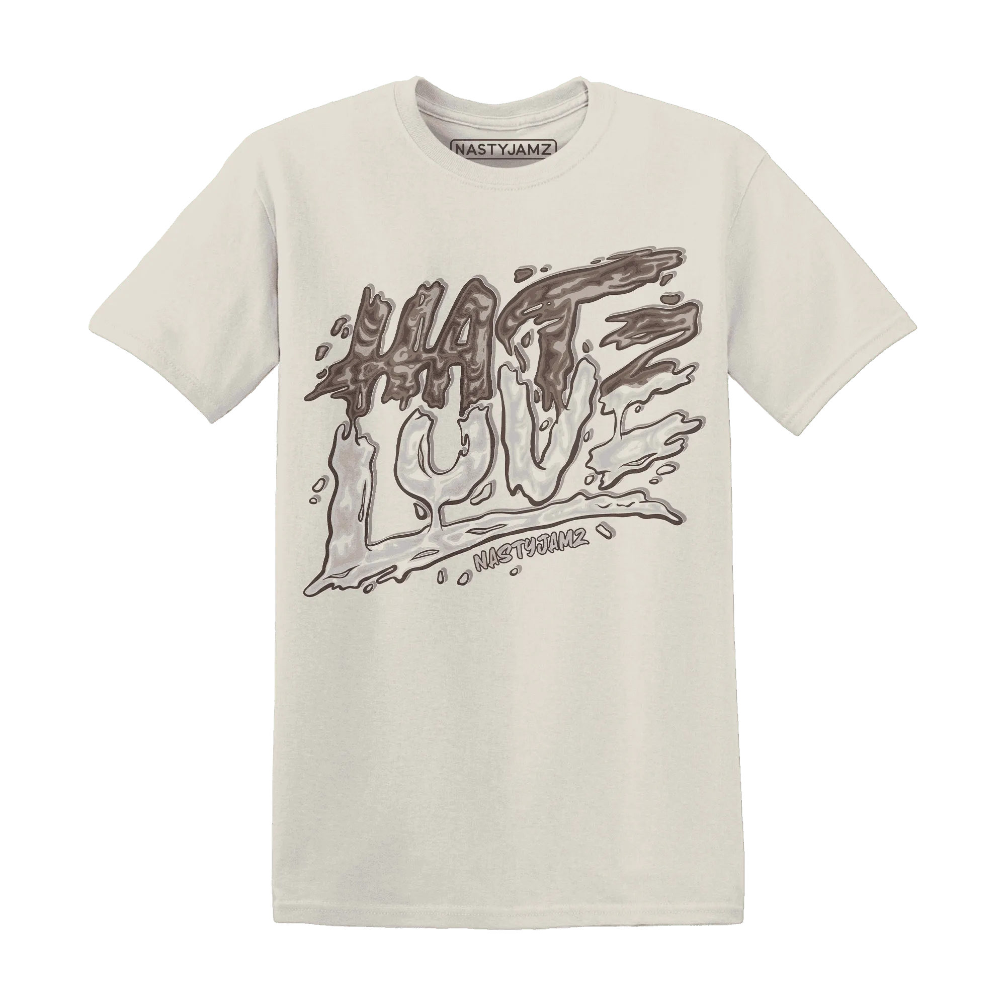 NastyJamz-Low-Mocha-1s-T-Shirt-Match-Love-Hate