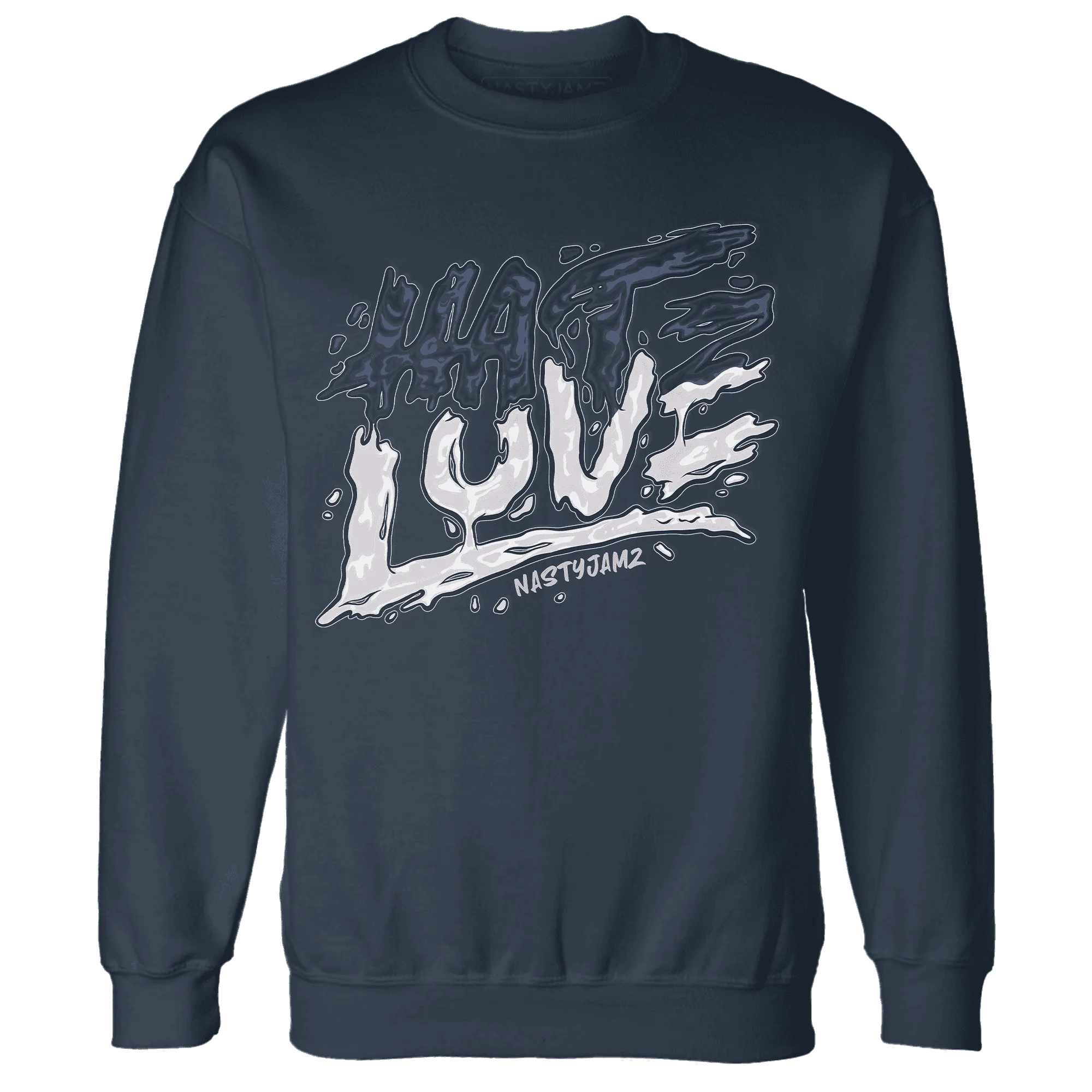 White-Navy-6s-Sweatshirt-Match-Love-Hate