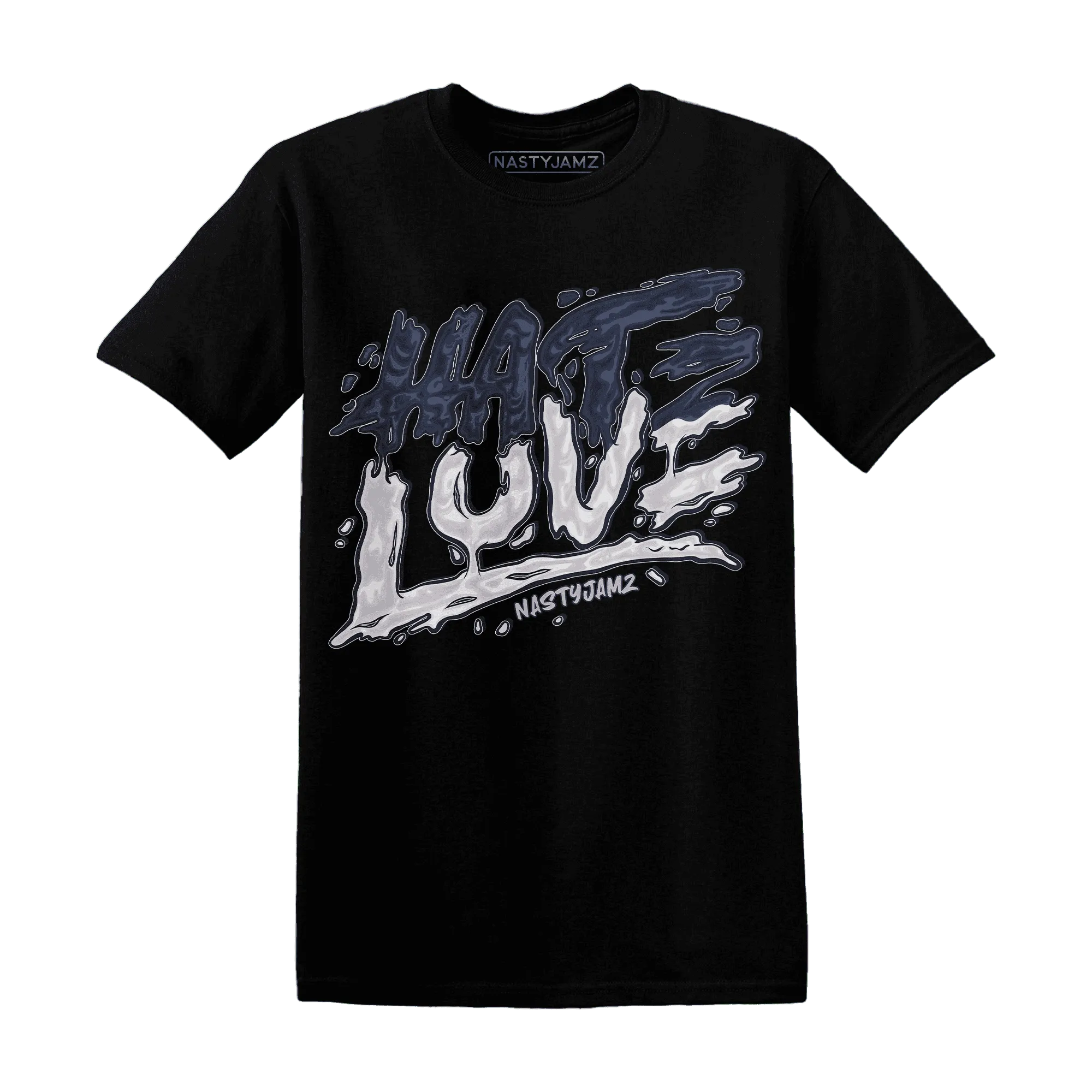 White-Navy-6s-T-Shirt-Match-Love-Hate