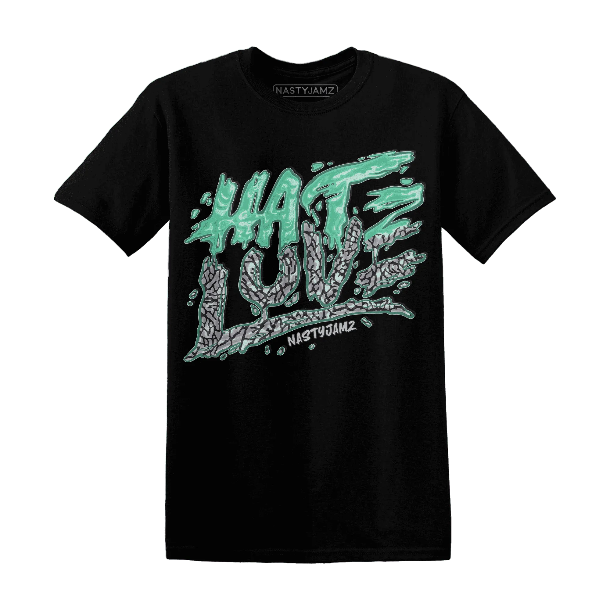 NastyJamz-Green-Glow-3s-T-Shirt-Match-Love-Hate