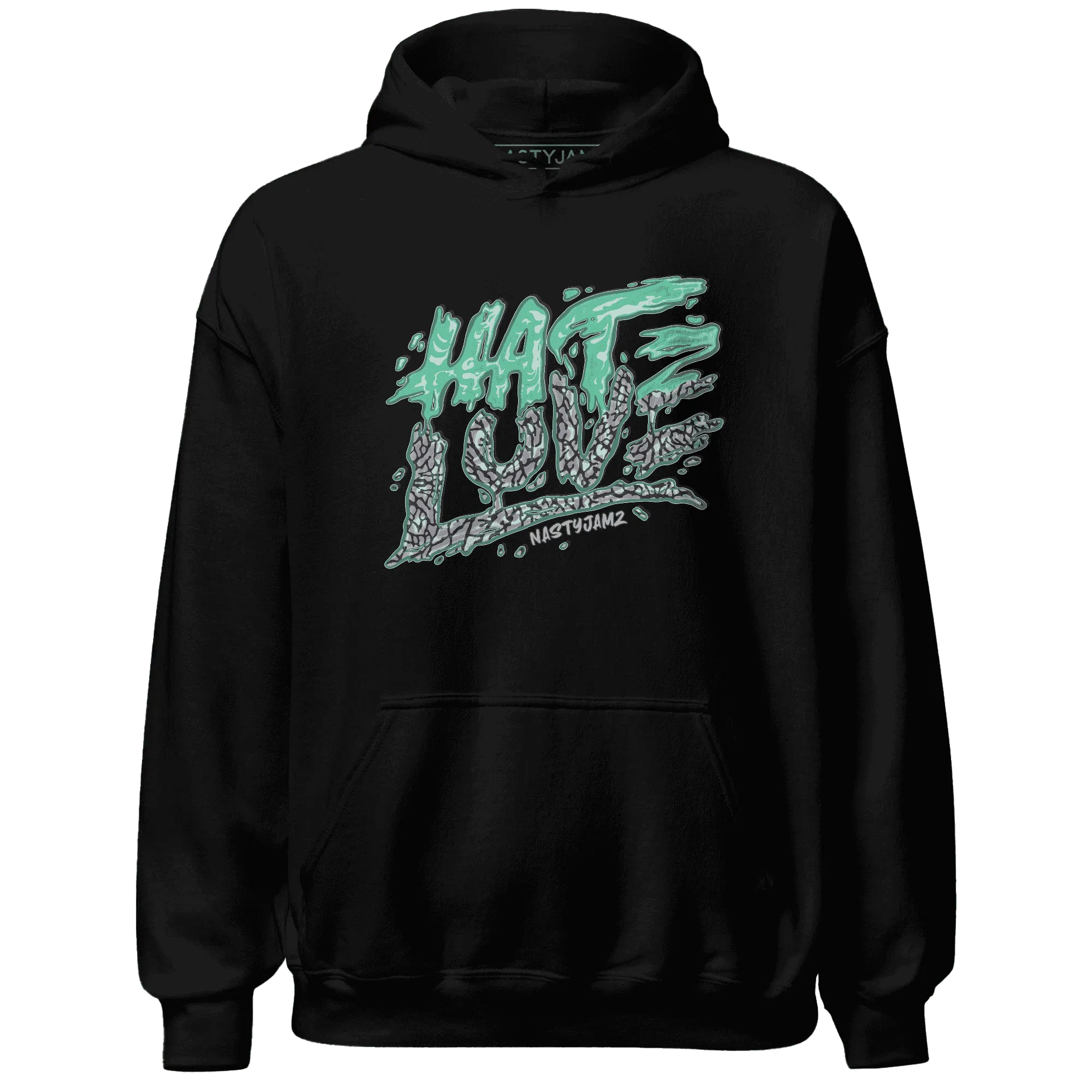 NastyJamz-Green-Glow-3s-Hoodie-Match-Love-Hate