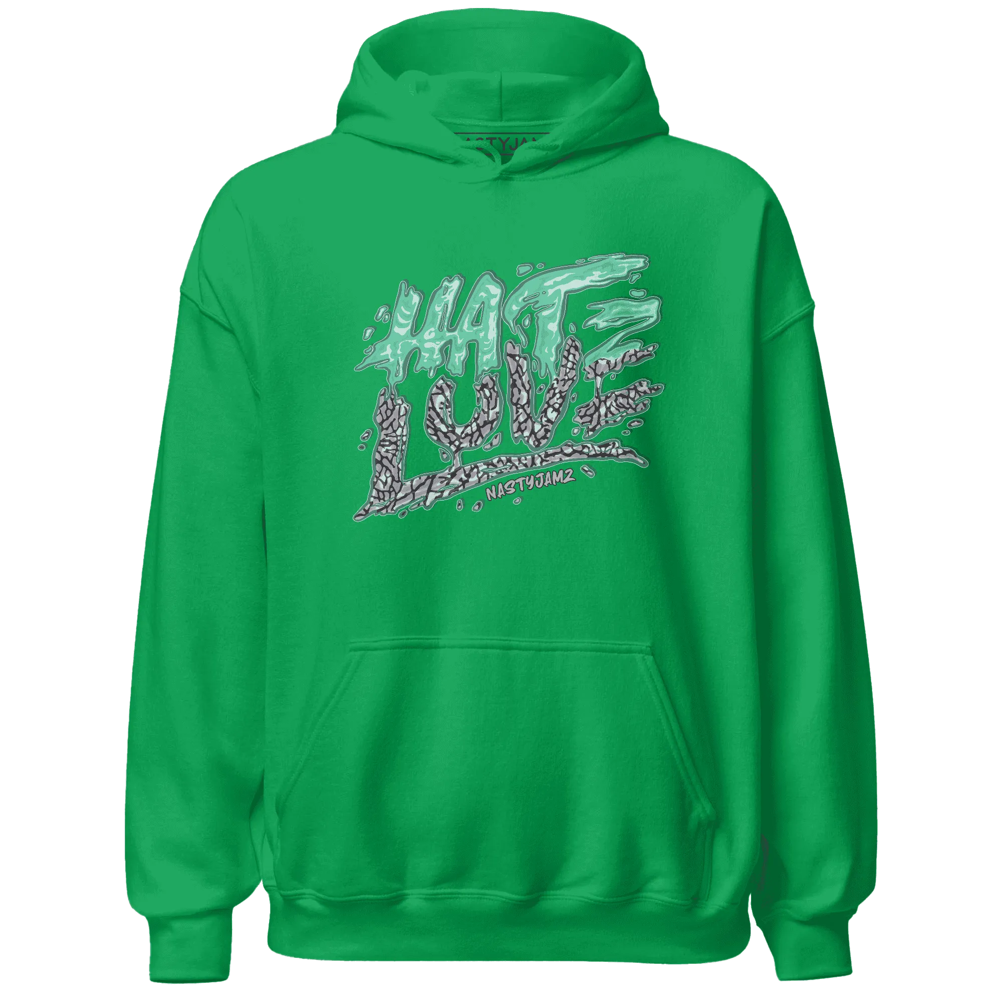NastyJamz-Green-Glow-3s-Hoodie-Match-Love-Hate
