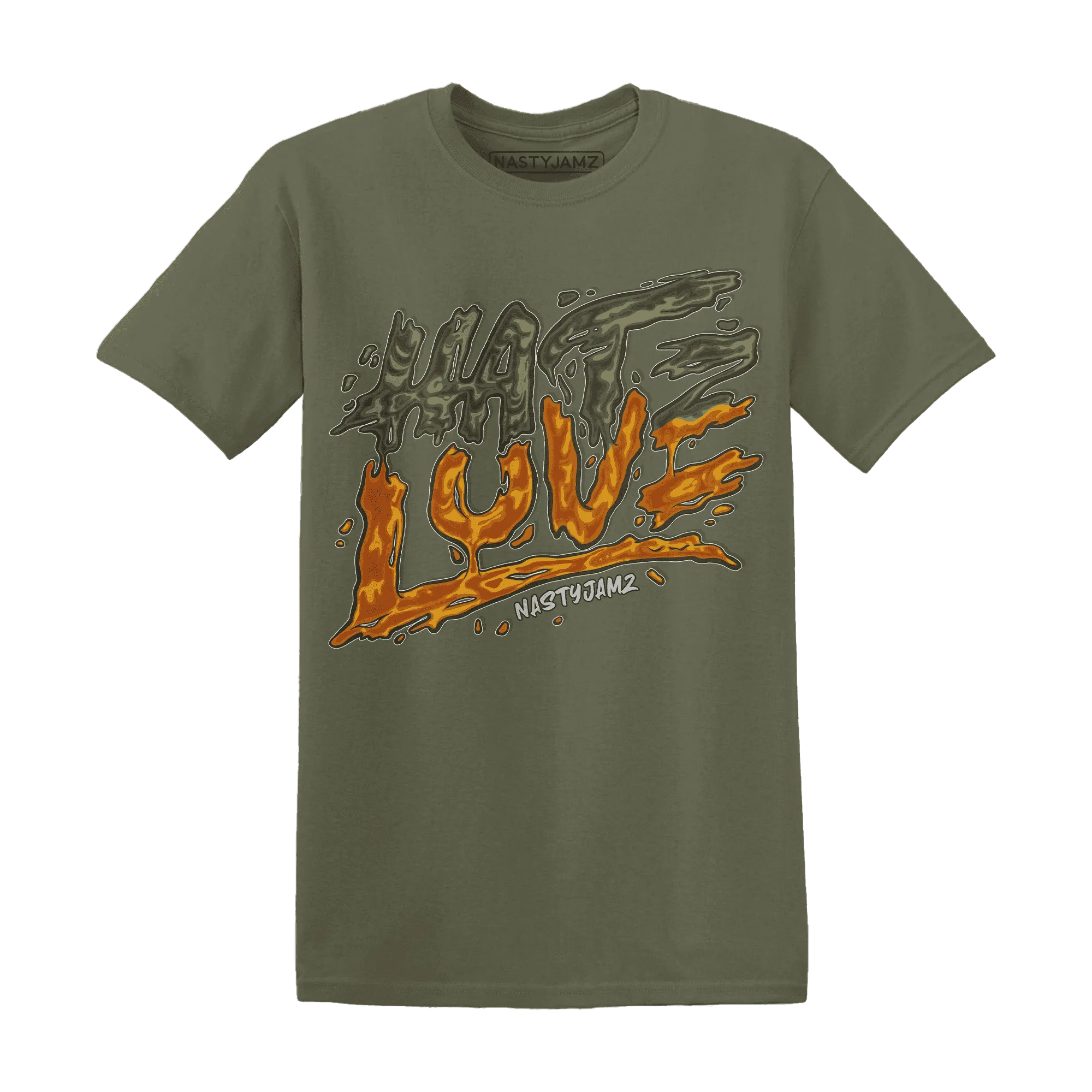 NastyJamz-Olive-5s-T-Shirt-Match-Love-Hate