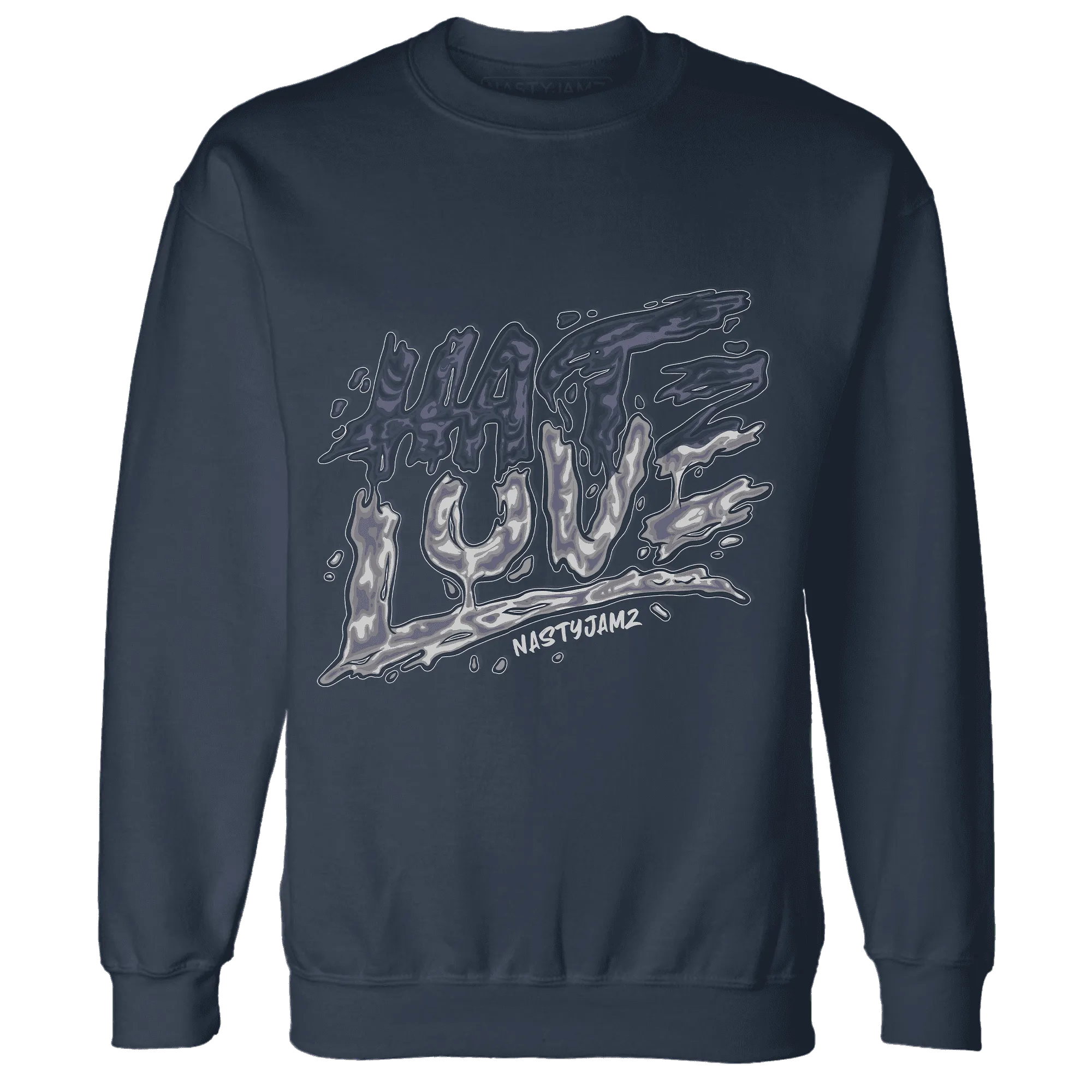VaporMax-Plus-Midnight-Navy-White-Metallic-Silver-Sweatshirt-Match-Love-Hate