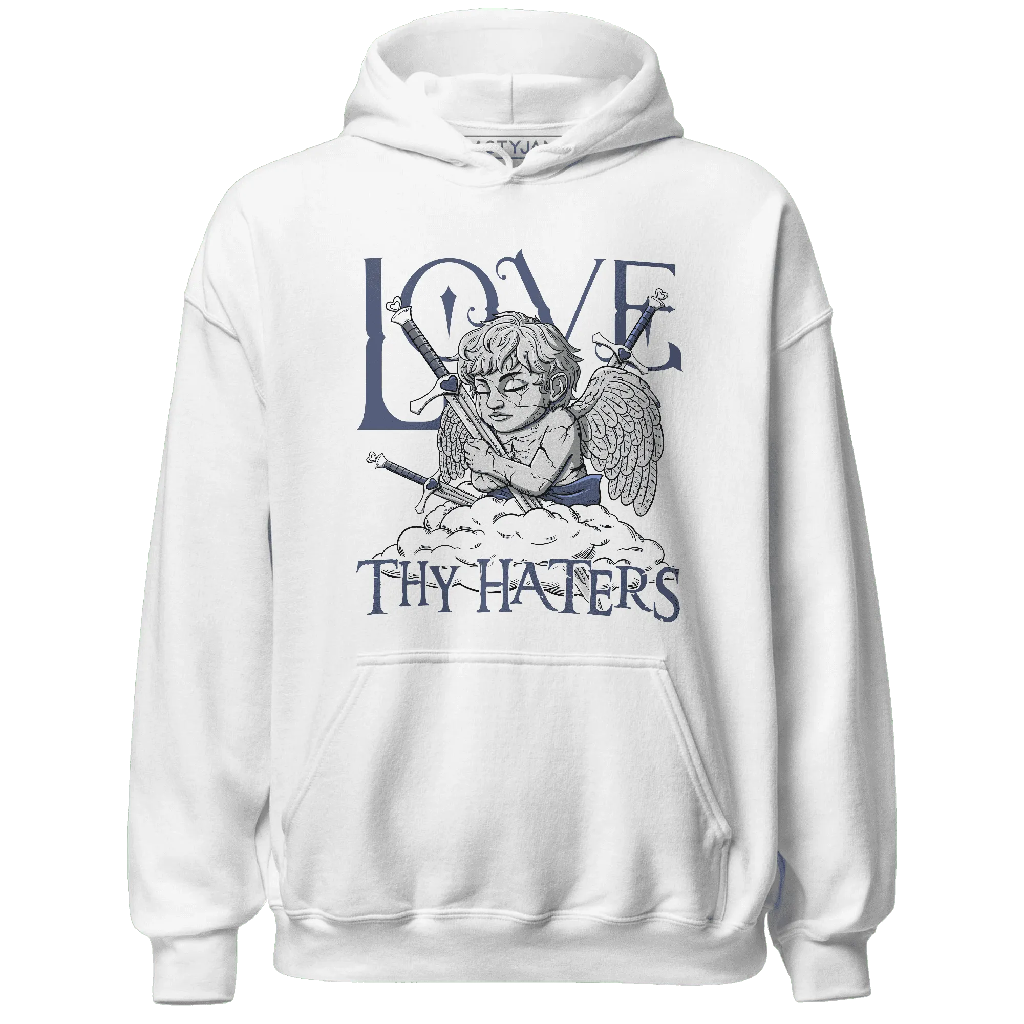 Low-Diffused-Blue-11s-Hoodie-Match-Love-Thy-Haters-Angel