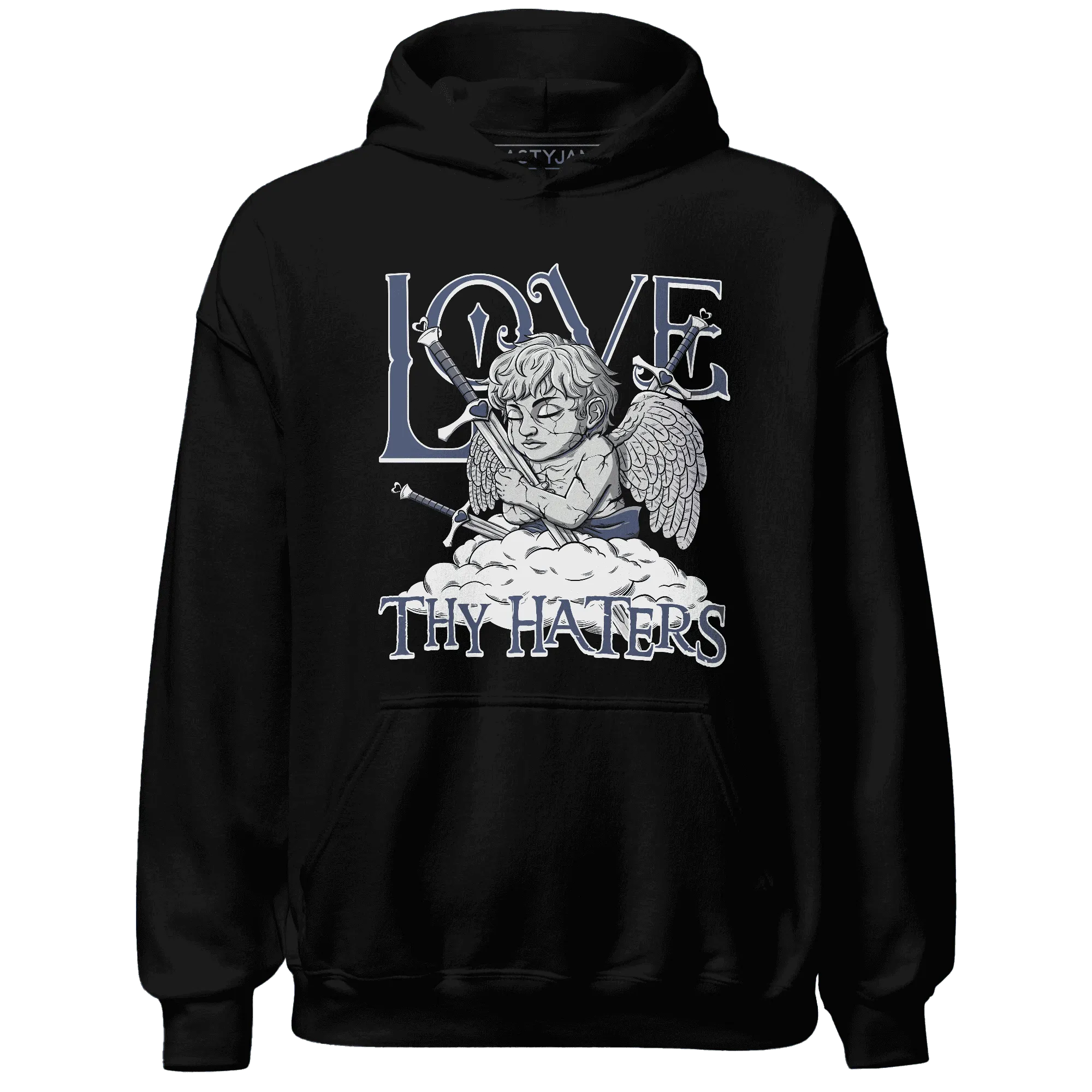 Low-Diffused-Blue-11s-Hoodie-Match-Love-Thy-Haters-Angel