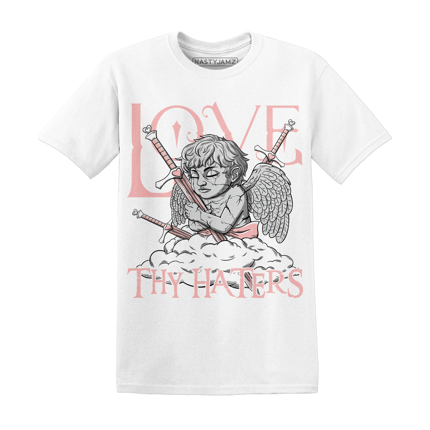 Low Legend Pink 11s T Shirt Match Love Thy Haters Angel - NastyJamz