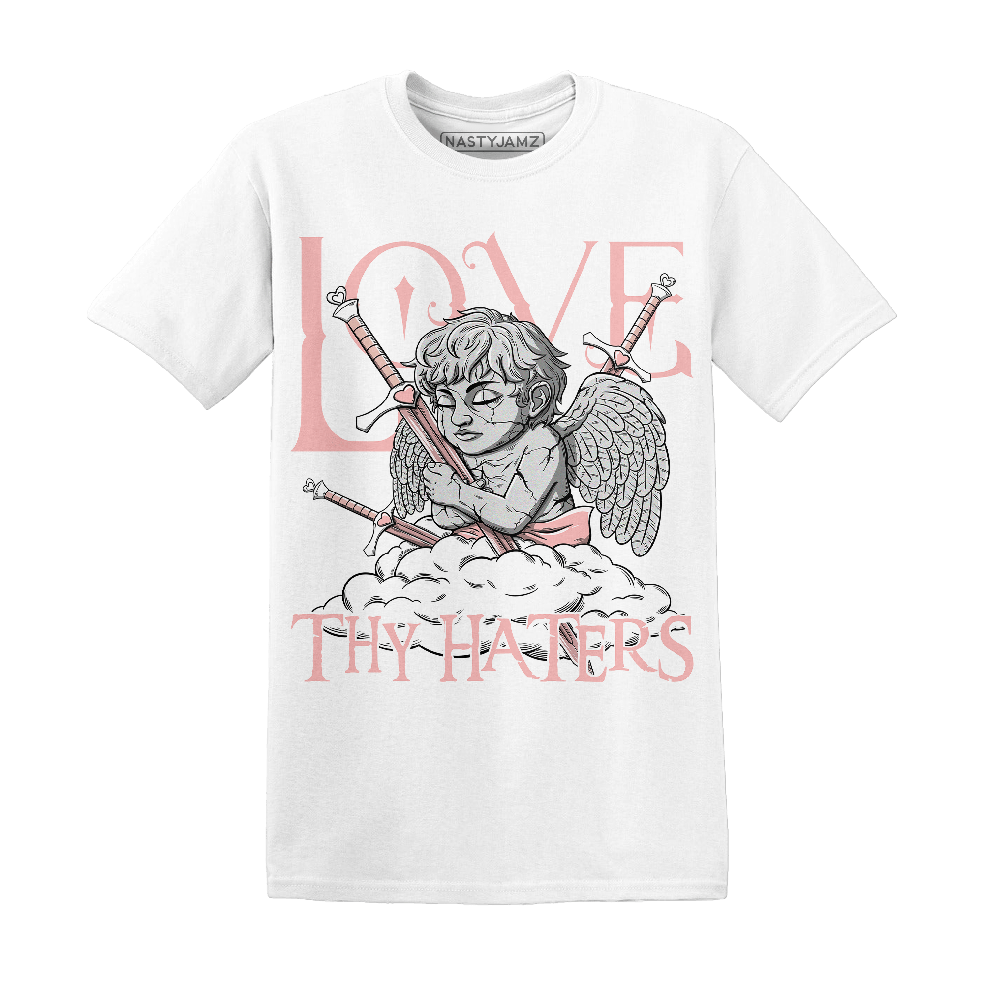 Low Legend Pink 11s T Shirt Match Love Thy Haters Angel - NastyJamz