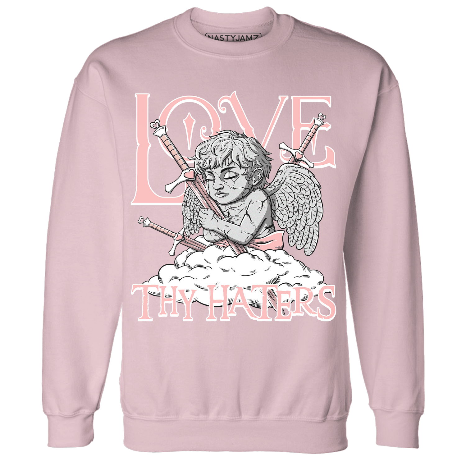 Low Legend Pink 11s Sweatshirt Match Love Thy Haters Angel - NastyJamz