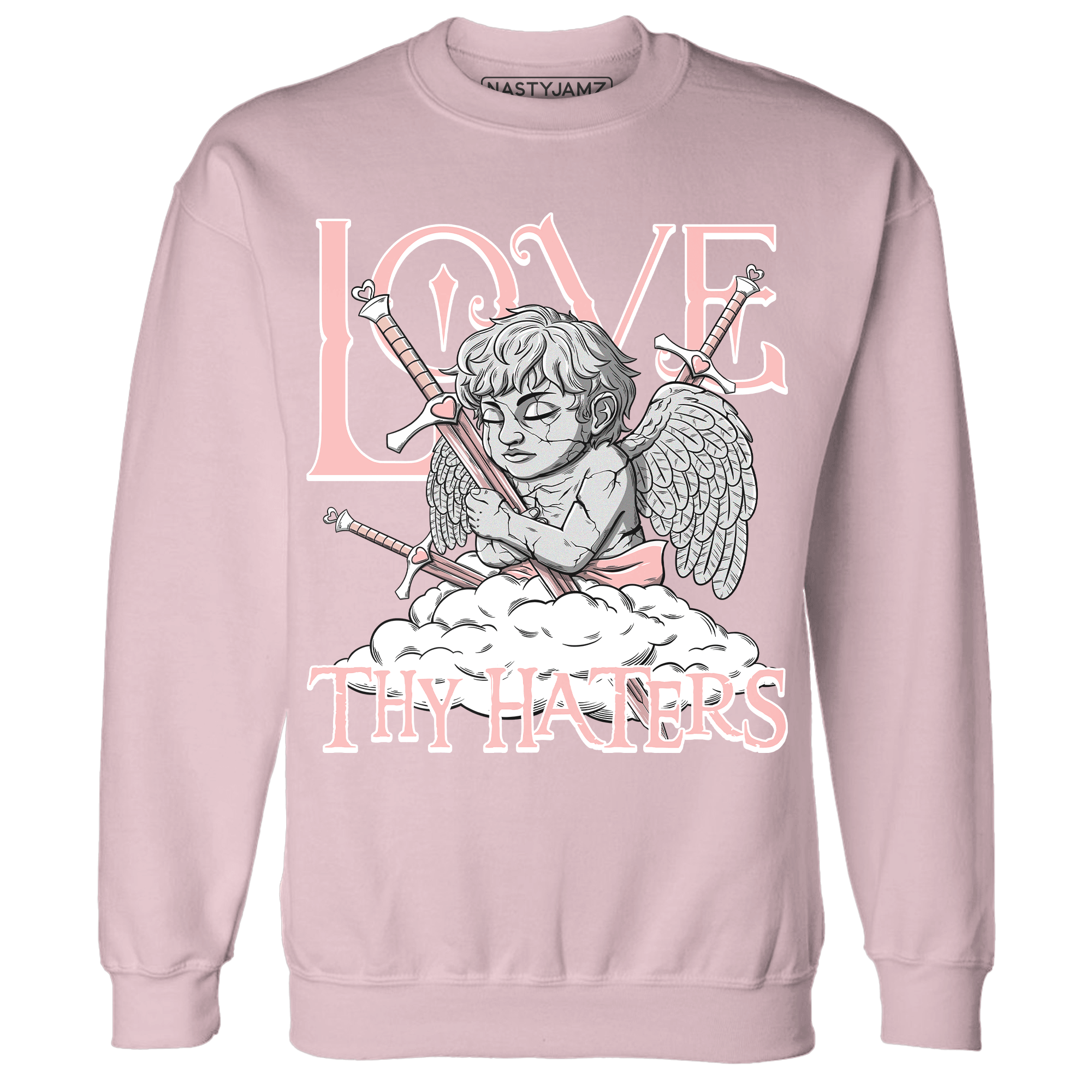 Low Legend Pink 11s Sweatshirt Match Love Thy Haters Angel - NastyJamz