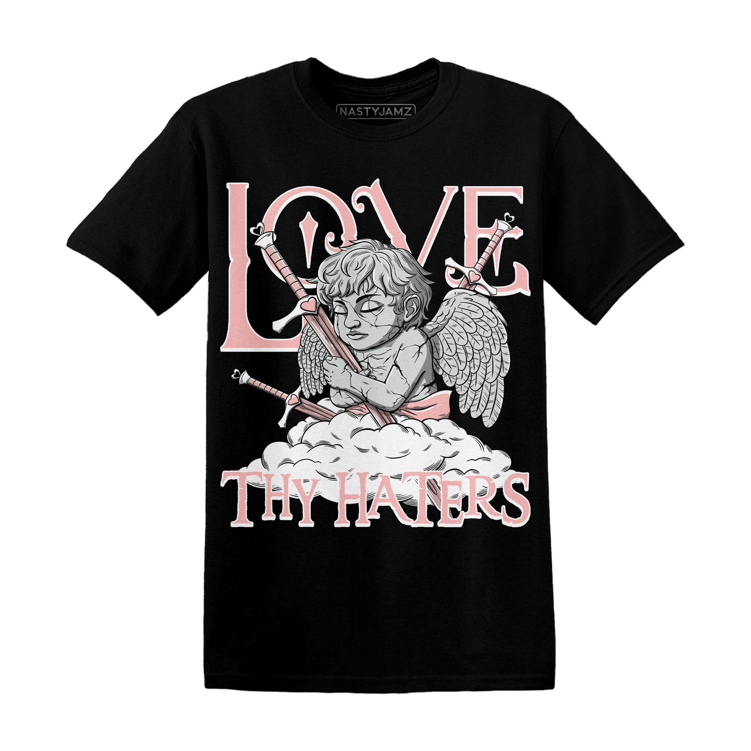 Low Legend Pink 11s T Shirt Match Love Thy Haters Angel - NastyJamz