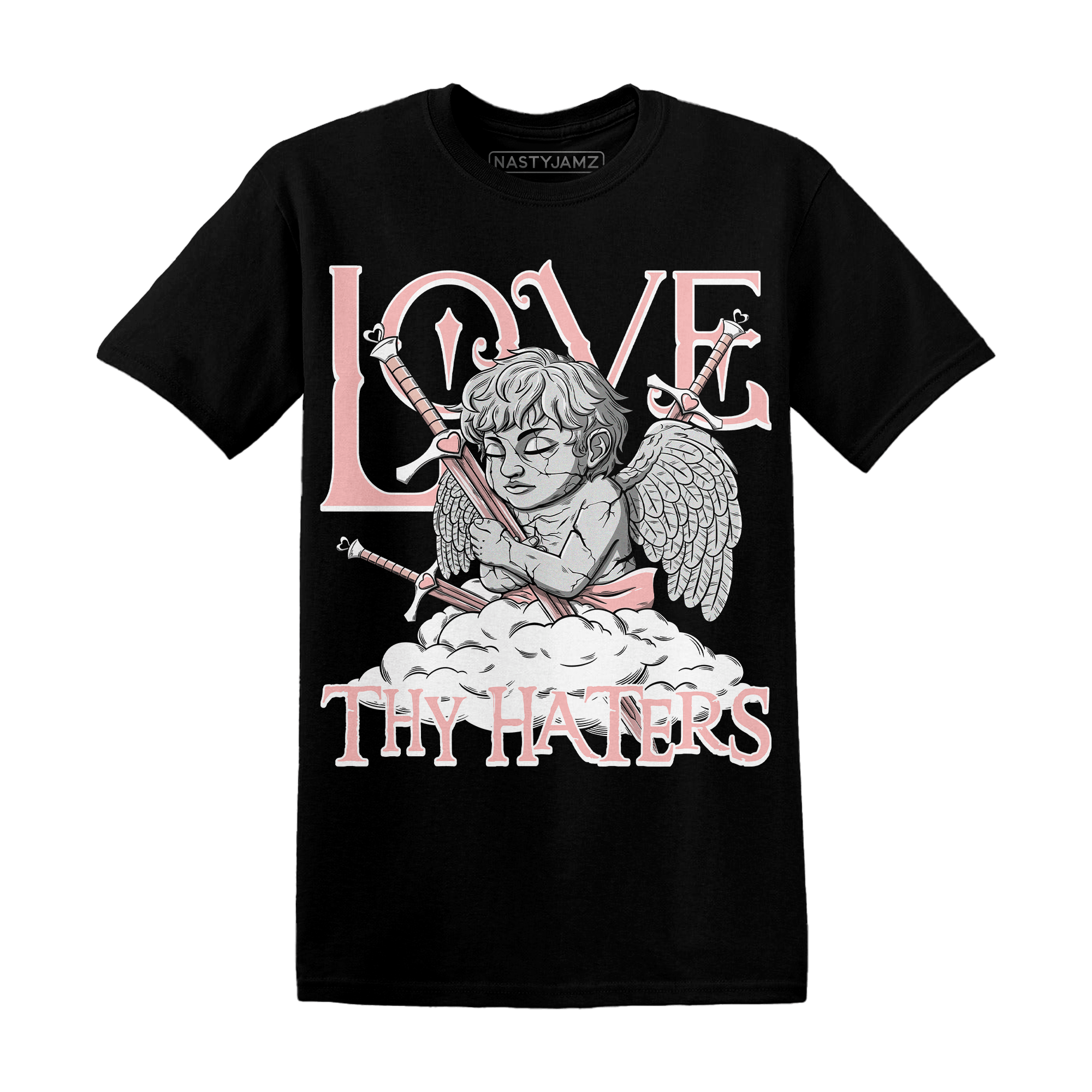 Low Legend Pink 11s T Shirt Match Love Thy Haters Angel - NastyJamz
