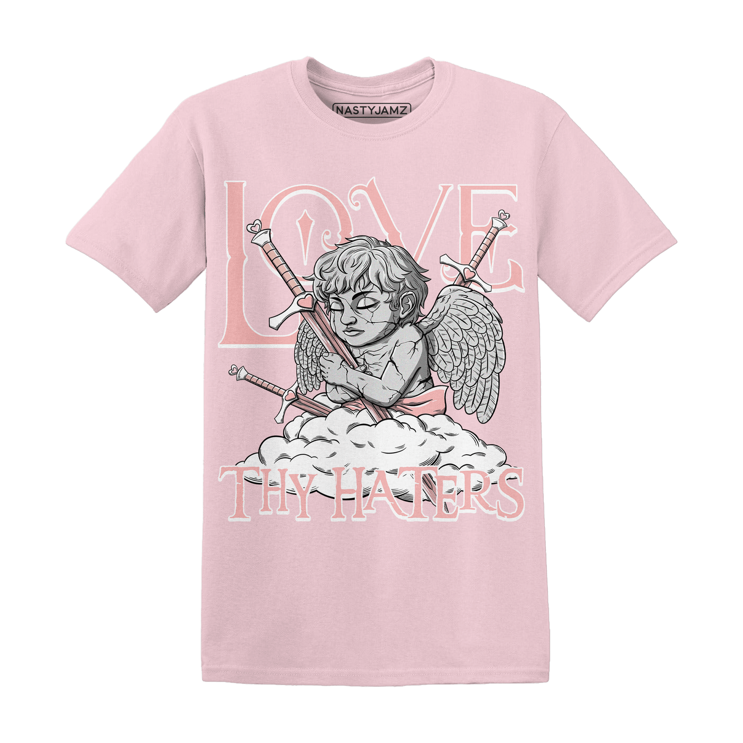 Low Legend Pink 11s T Shirt Match Love Thy Haters Angel - NastyJamz