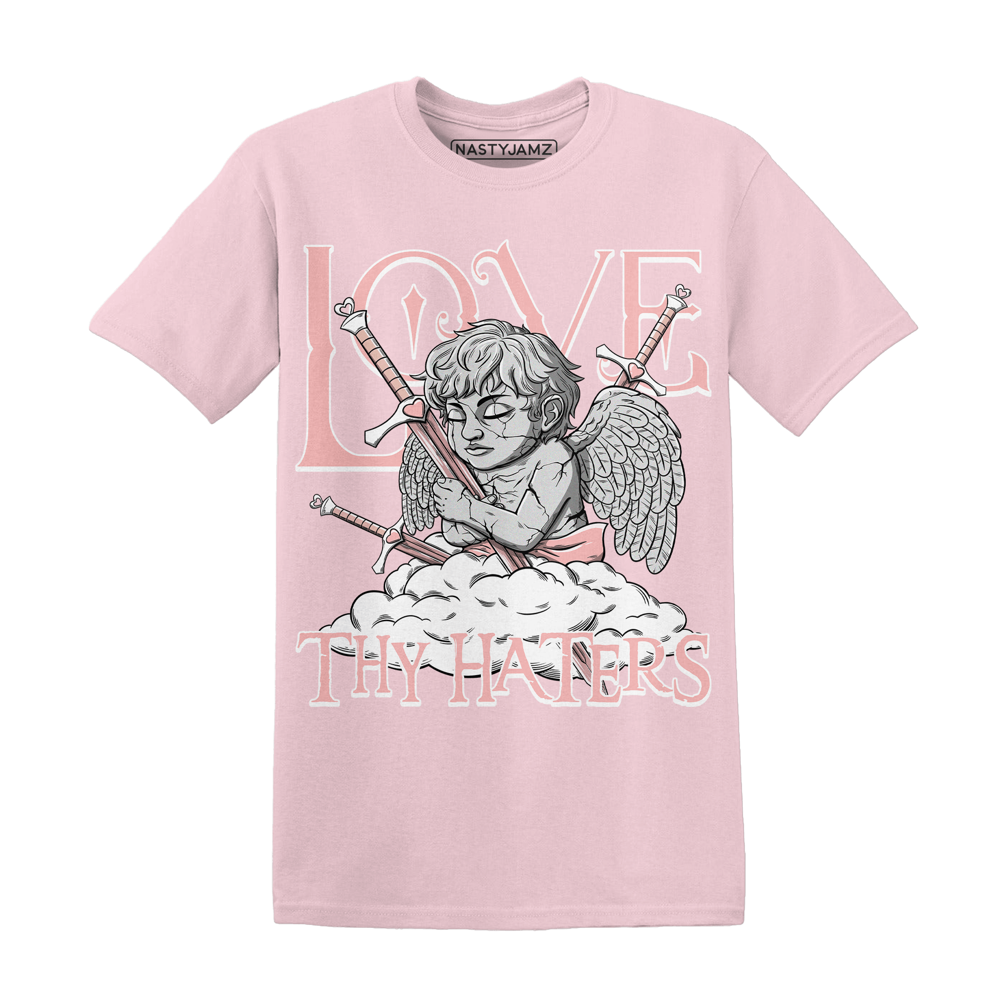 Low Legend Pink 11s T Shirt Match Love Thy Haters Angel - NastyJamz