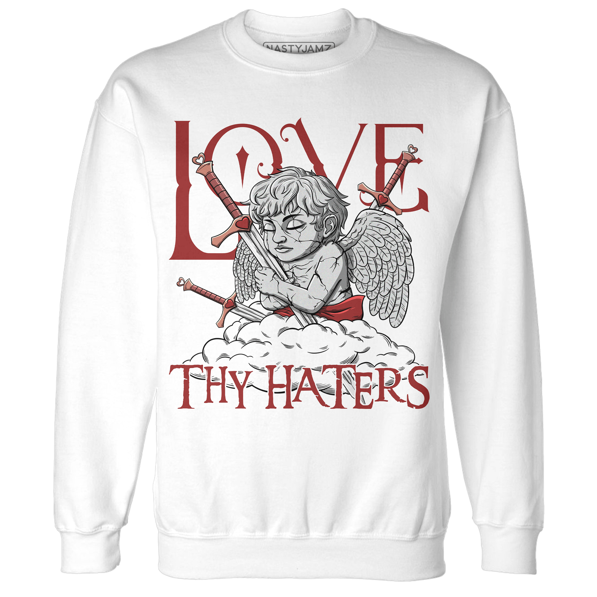 Dune Red 13s Sweatshirt Match Love Thy Haters Angel - NastyJamz