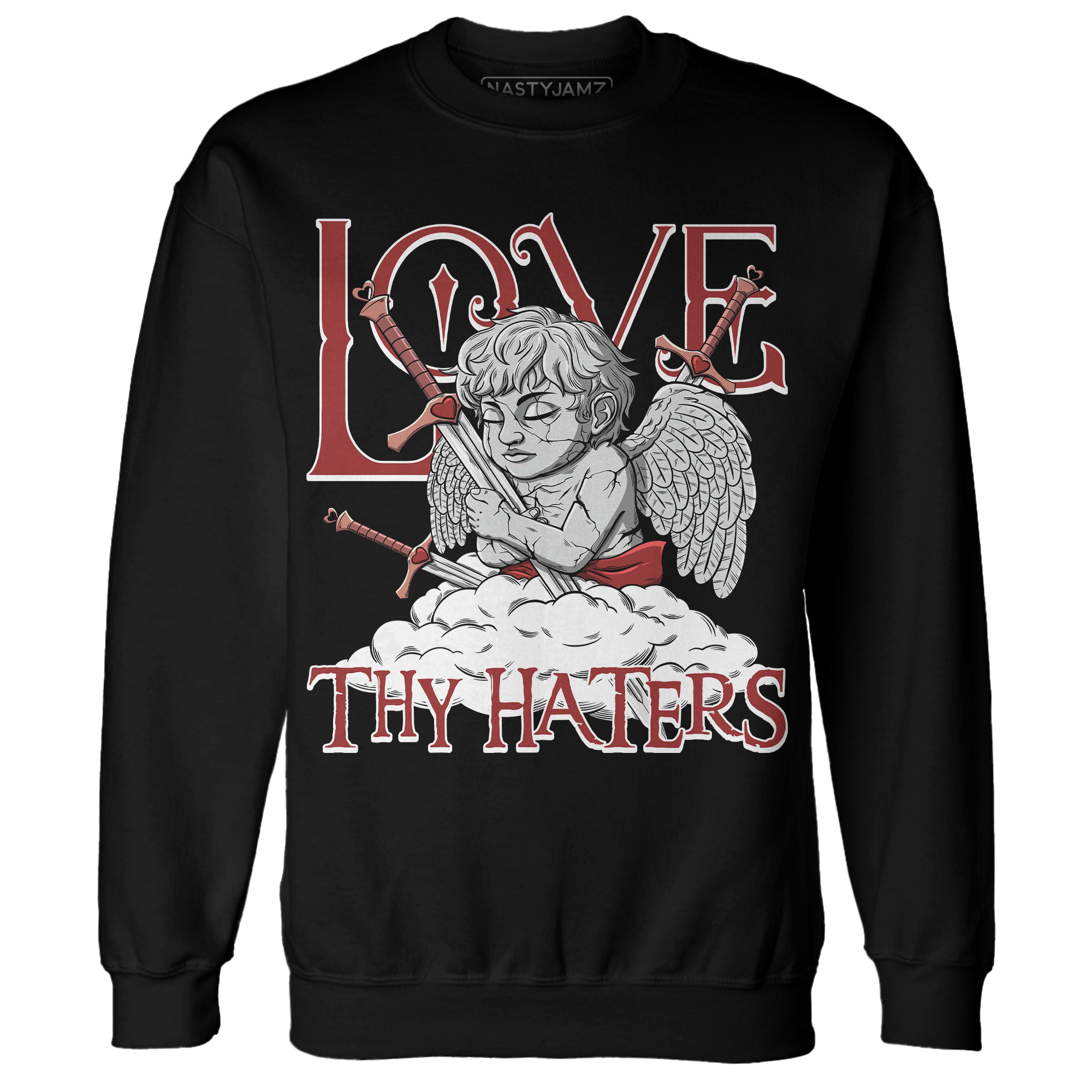 Dune Red 13s Sweatshirt Match Love Thy Haters Angel - NastyJamz