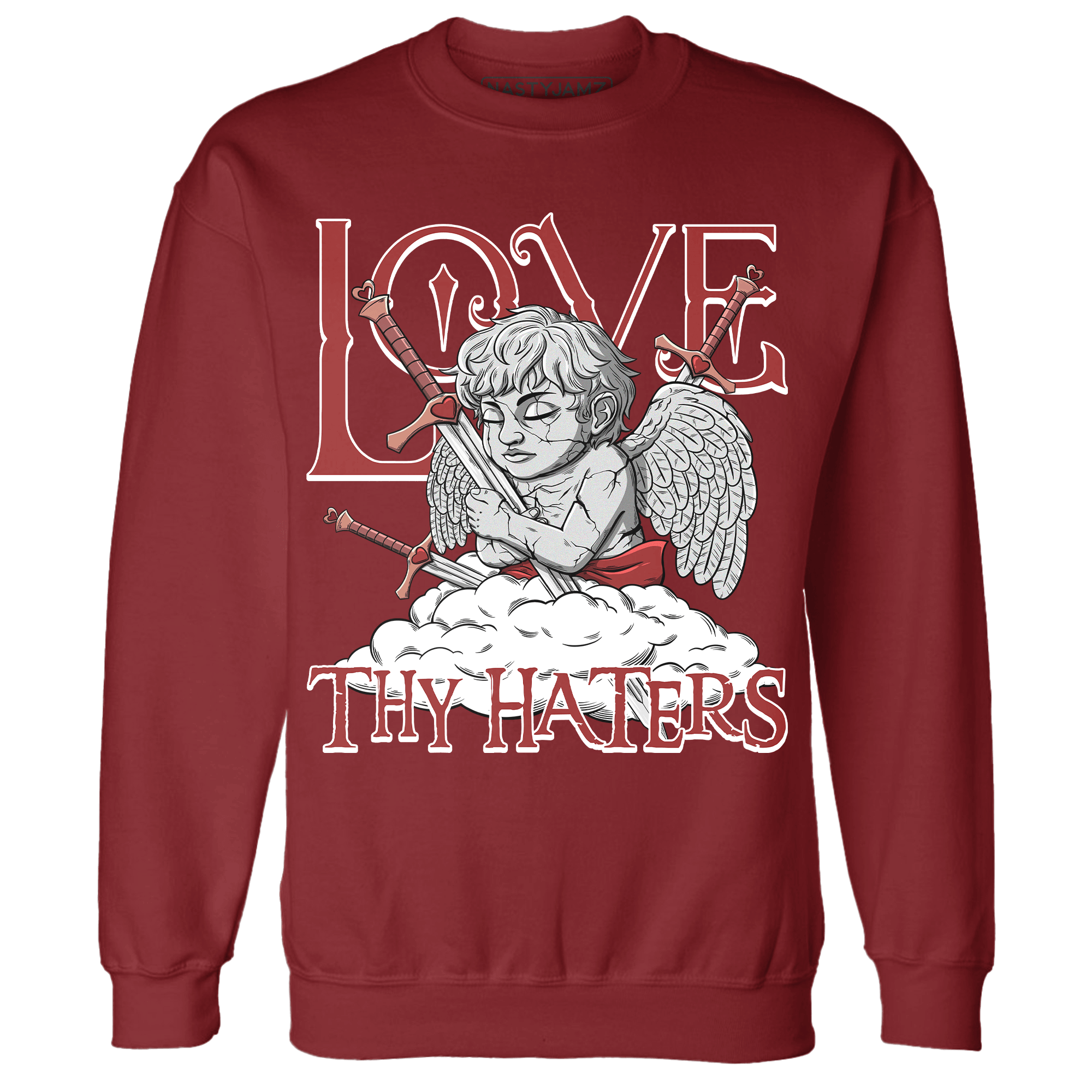 Dune Red 13s Sweatshirt Match Love Thy Haters Angel - NastyJamz