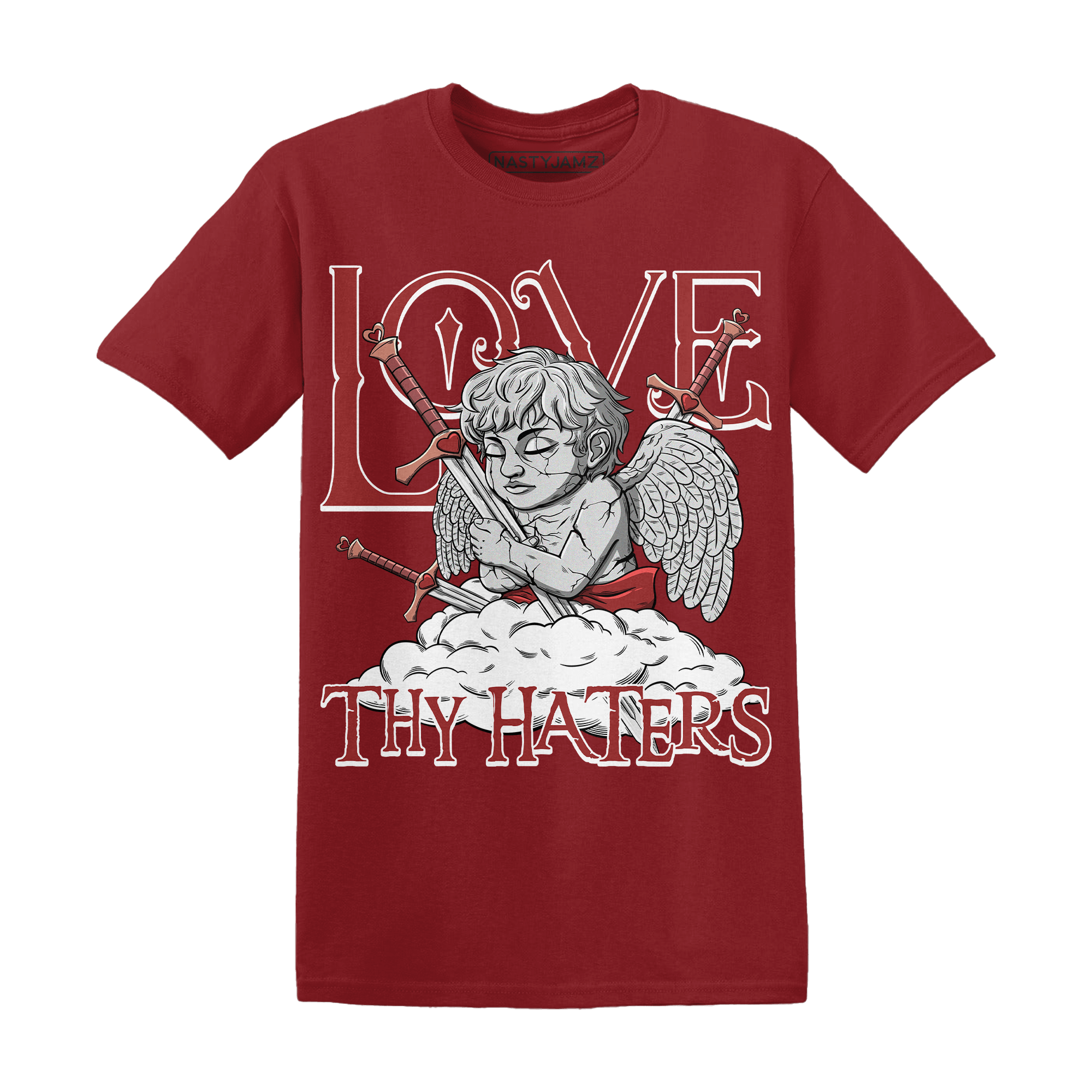 Dune Red 13s T Shirt Match Love Thy Haters Angel - NastyJamz