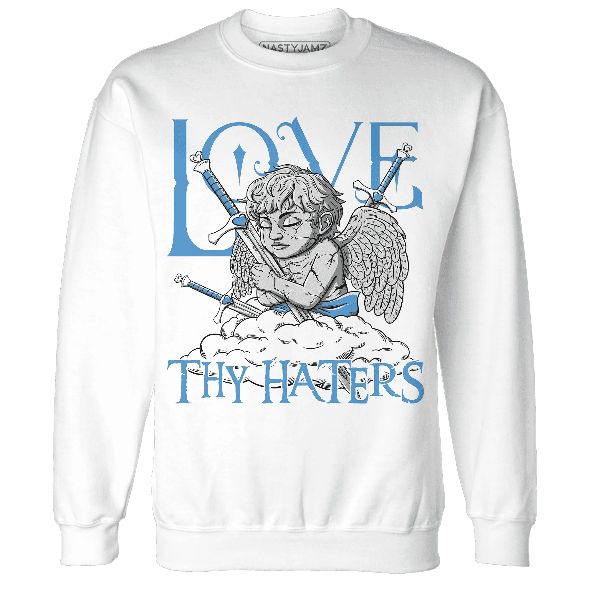 NastyJamz-Carolina-Blue-Univercitii-17s-Sweatshirt-Match-Love-Thy-Haters-Angel