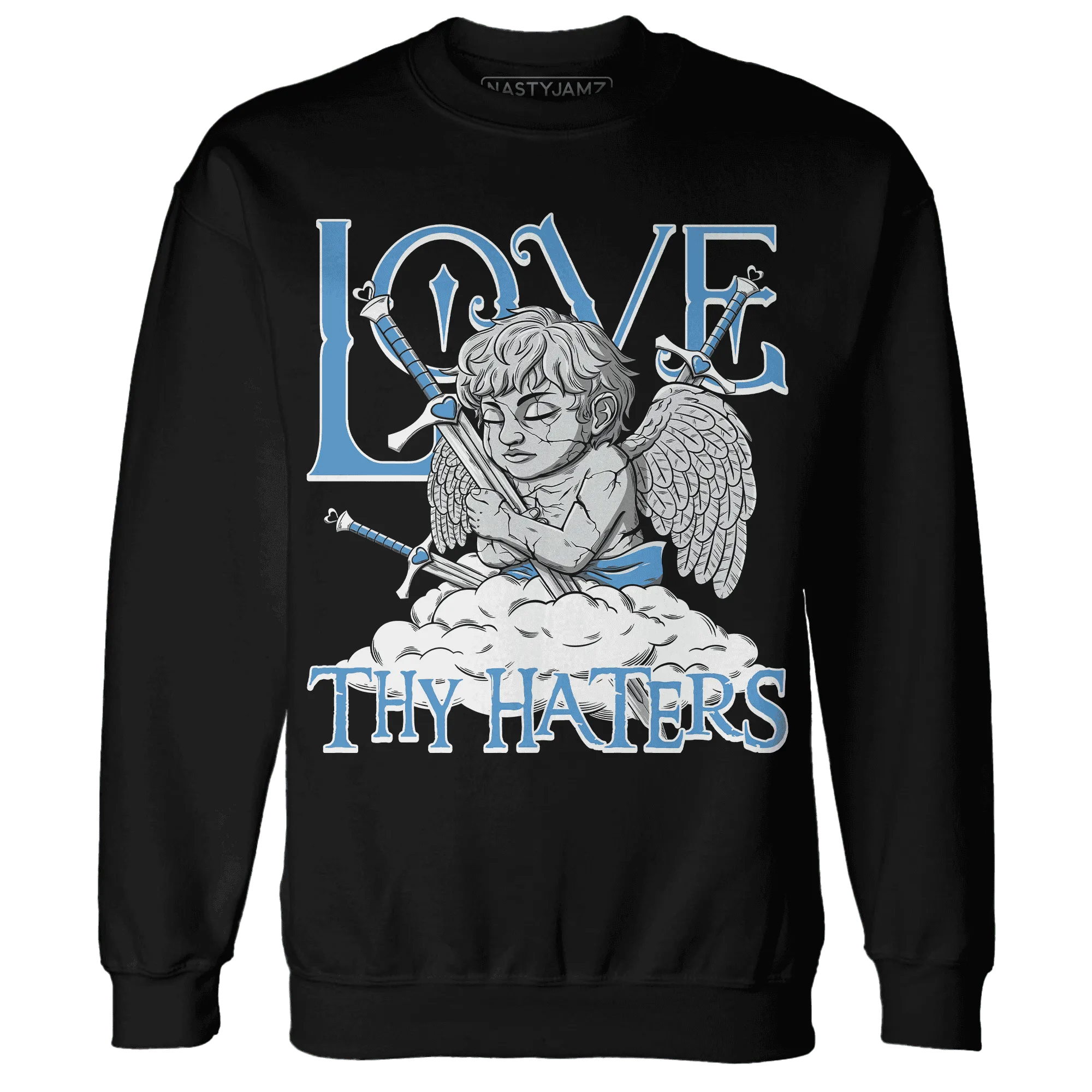 NastyJamz-Carolina-Blue-Univercitii-17s-Sweatshirt-Match-Love-Thy-Haters-Angel