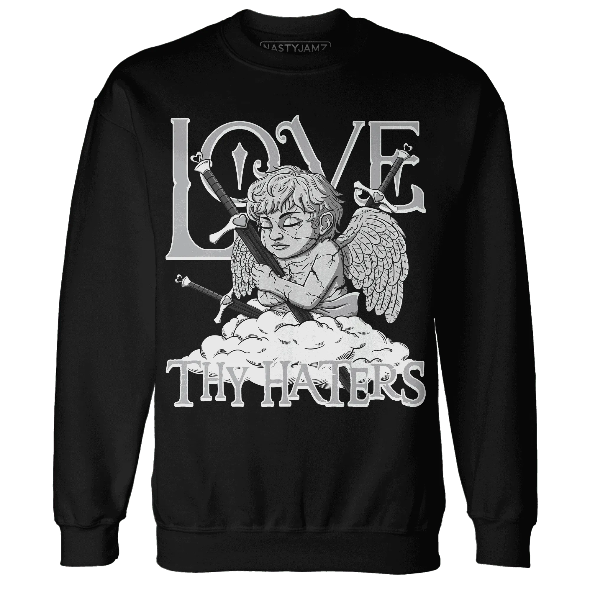 Wolf-Grey-1s-Sweatshirt-Match-Love-Thy-Haters-Angel