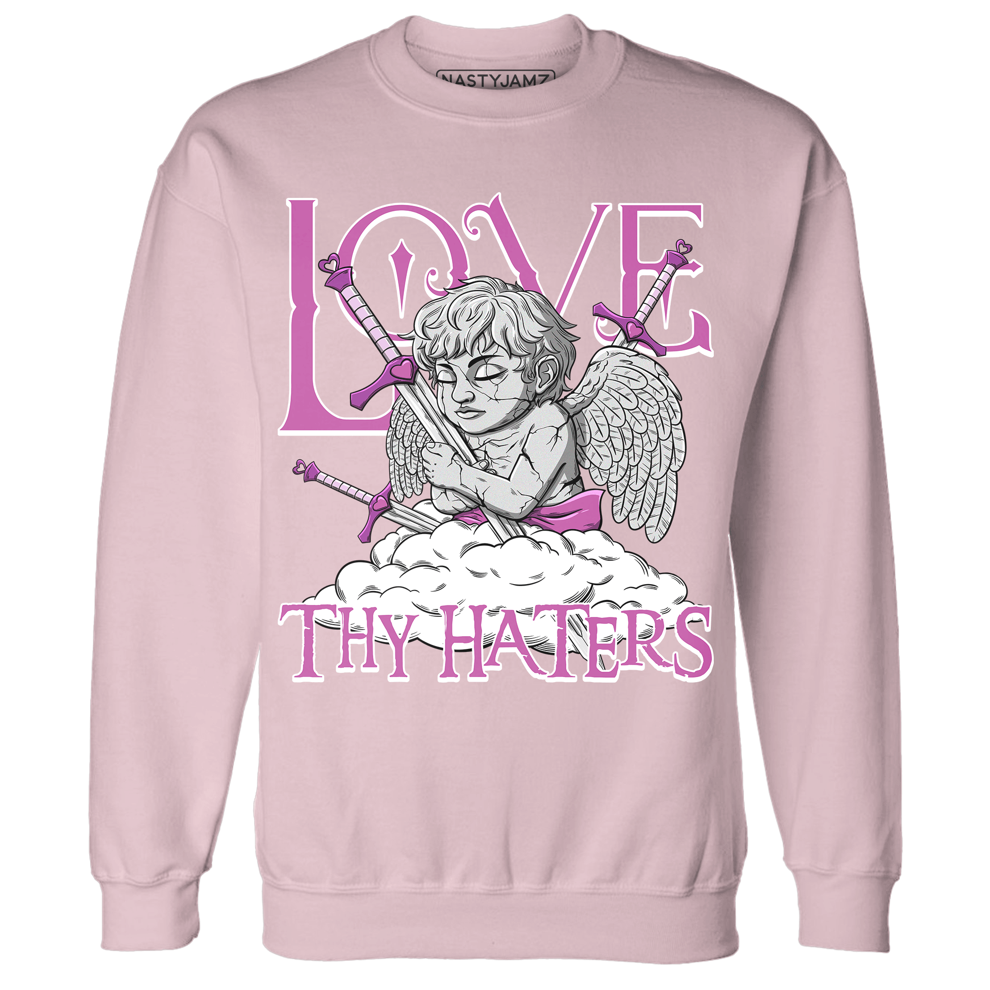 GS Hyper Violet 4s Sweatshirt Match Love Thy Haters Angel - NastyJamz