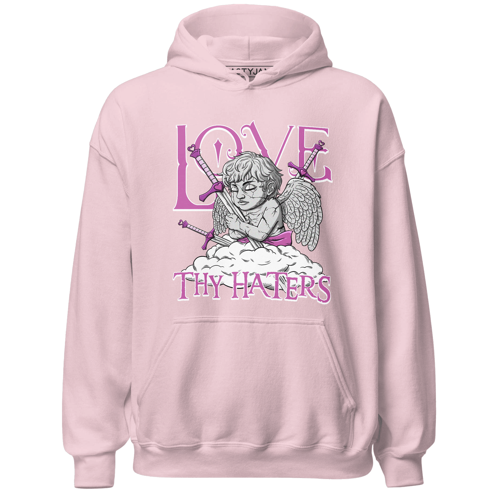 GS Hyper Violet 4s Hoodie Match Love Thy Haters Angel - NastyJamz