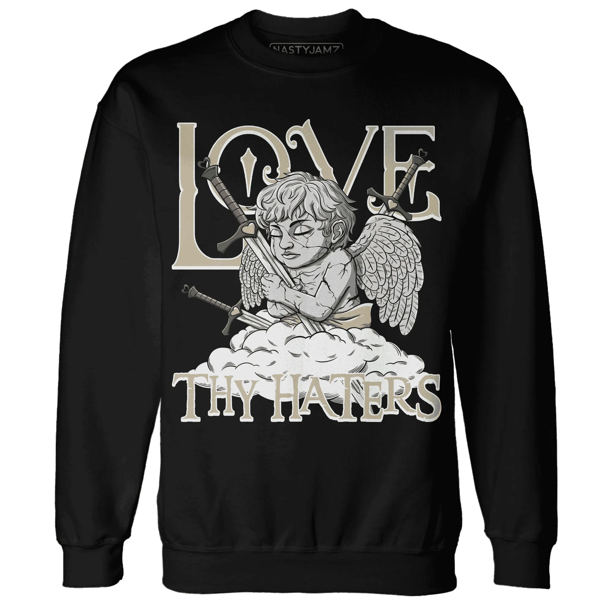 AM-1-Essential-Premium-NastyJamz-Sweatshirt-Match-Love-Thy-Haters-Angel