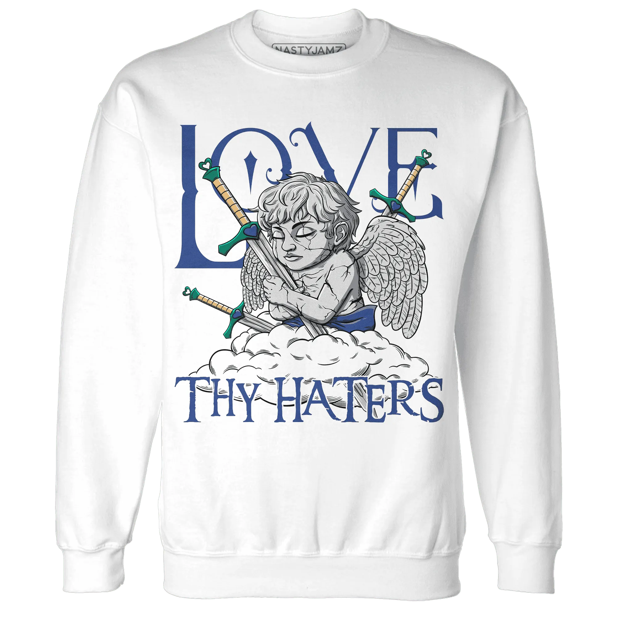 Dunk-Hyper-Royal-Malachite-NastyJamz-Sweatshirt-Match-Love-Thy-Haters-Angel