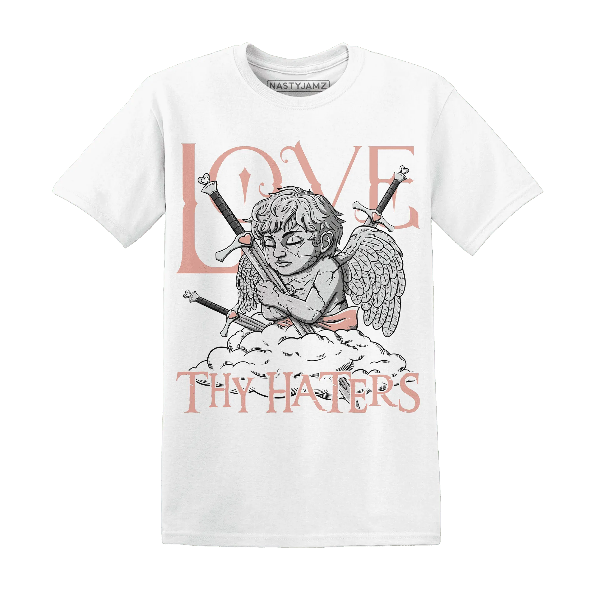 Dunk-Low-Glacier-Blue-Arctic-Orange-NastyJamz-T-Shirt-Match-Love-Thy-Haters-Angel