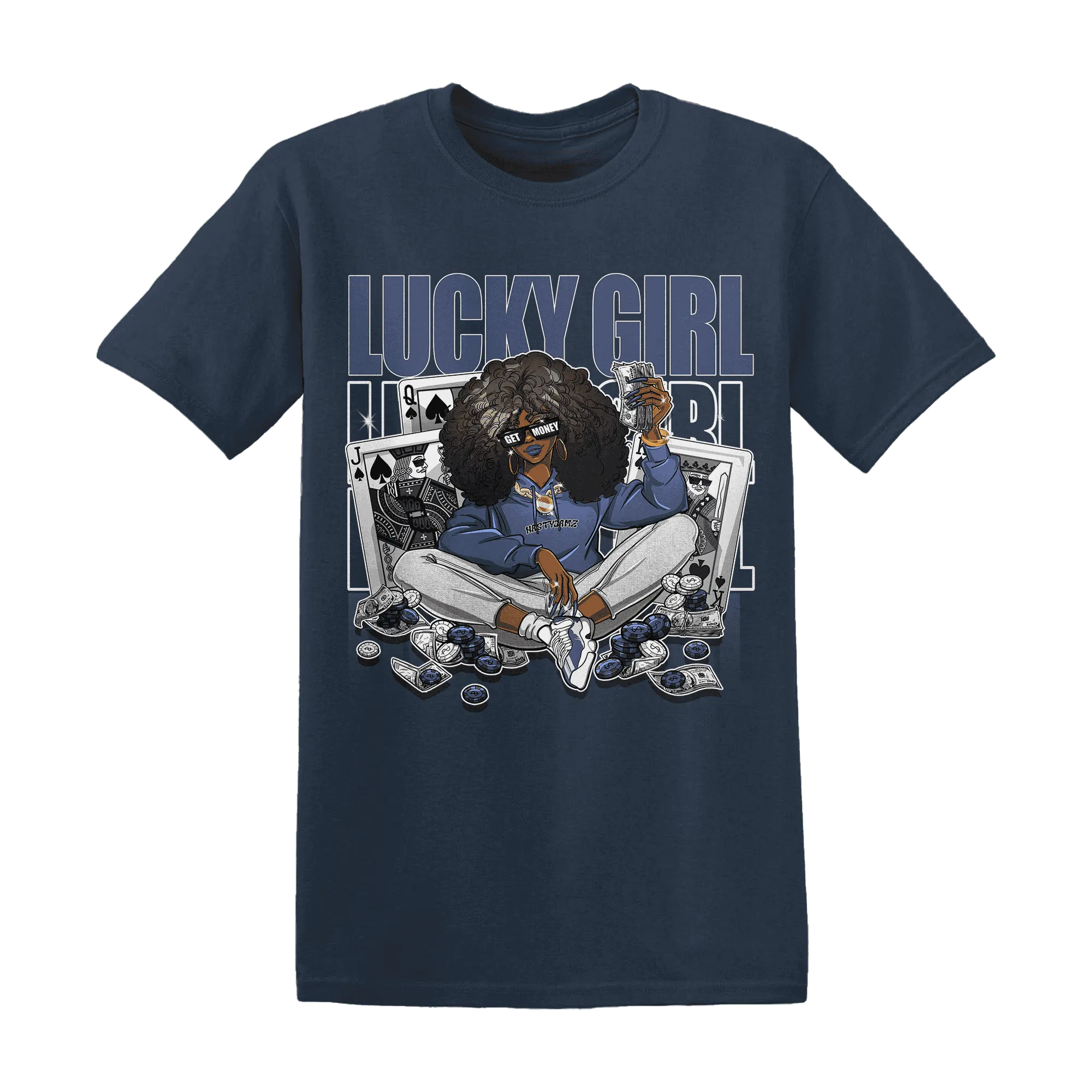 NastyJamz-Low-Diffused-Blue-11s-T-Shirt-Match-Lucky-Girl