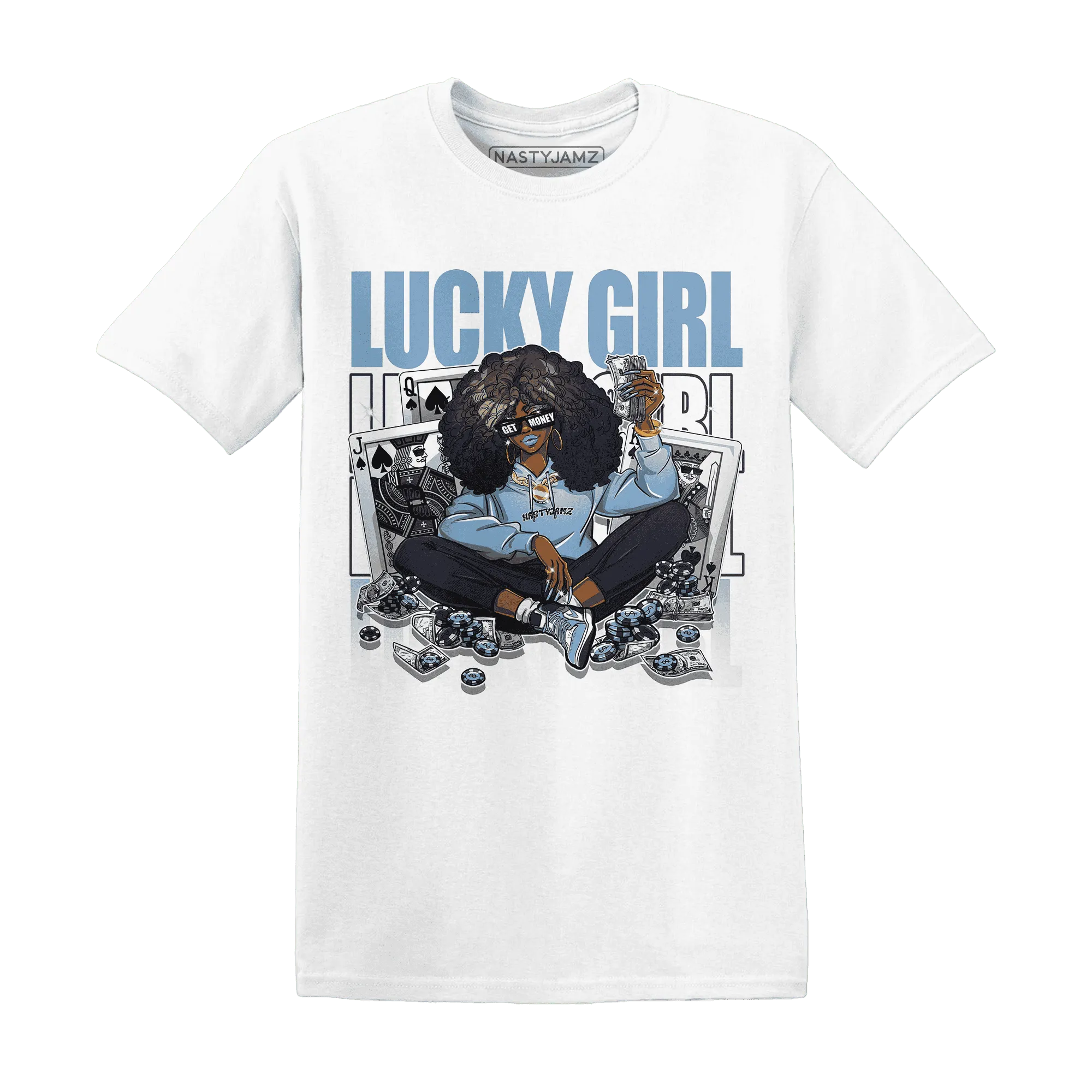 NastyJamz-First-In-Flight-1s-T-Shirt-Match-Lucky-Girl