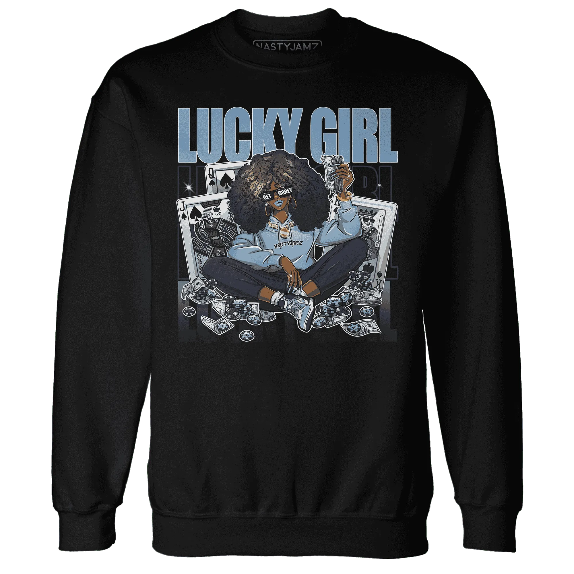 NastyJamz-First-In-Flight-1s-Sweatshirt-Match-Lucky-Girl