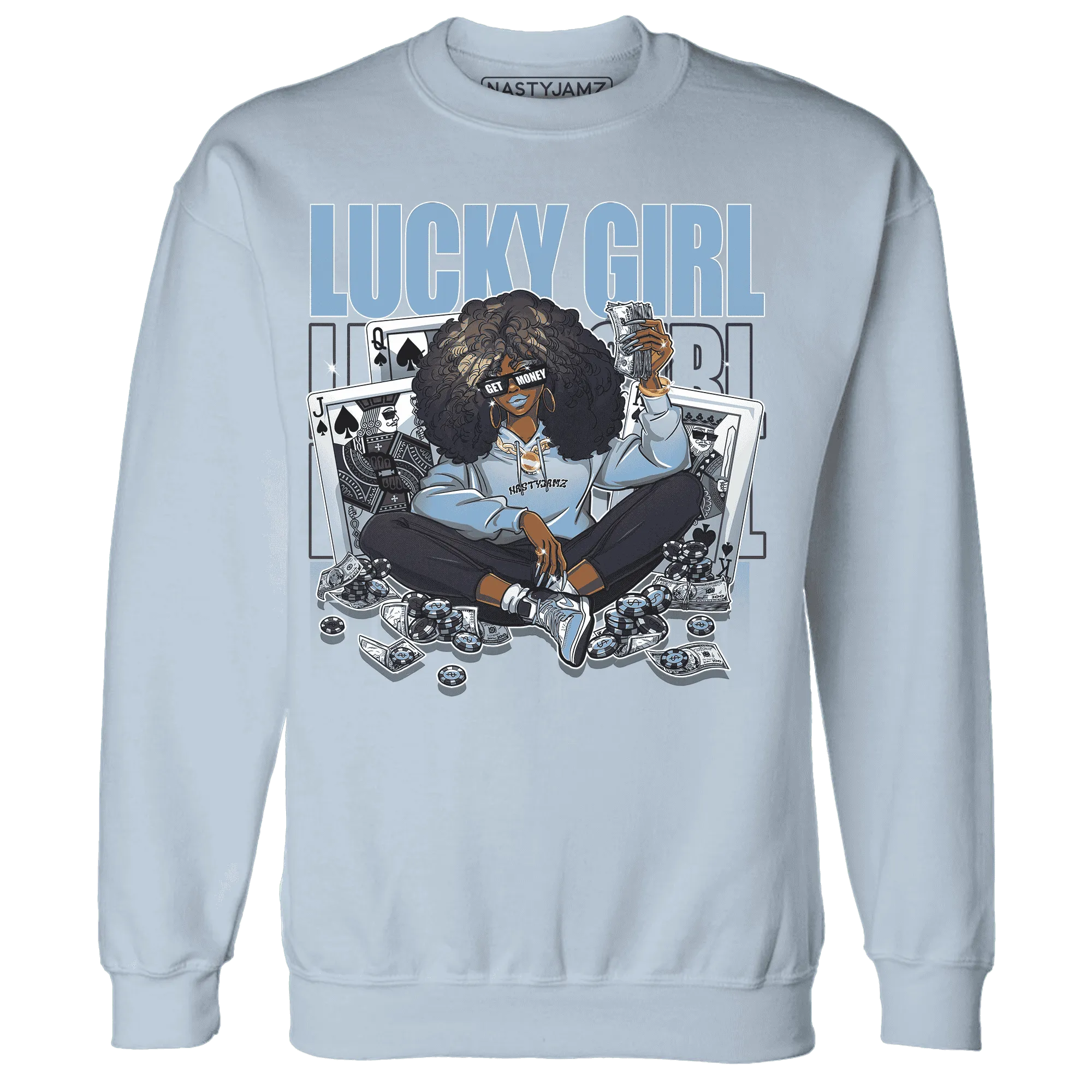 NastyJamz-First-In-Flight-1s-Sweatshirt-Match-Lucky-Girl
