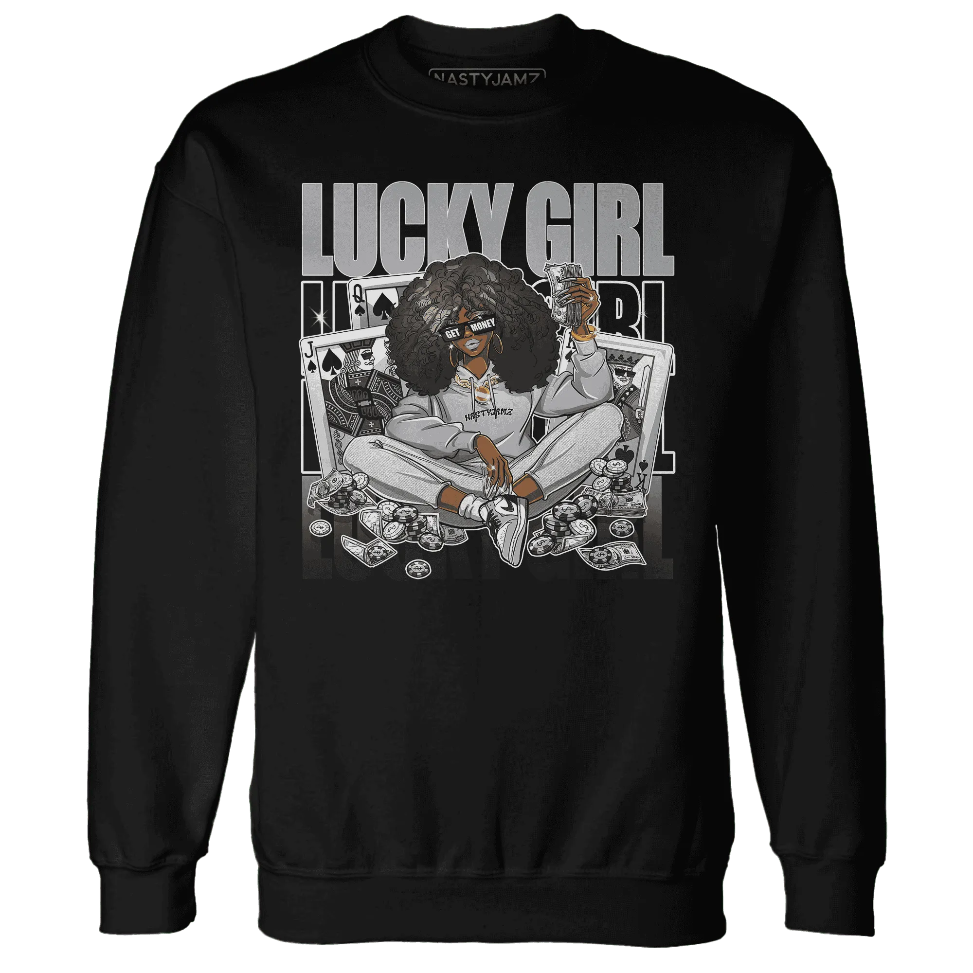 NastyJamz-Wolf-Grey-1s-Sweatshirt-Match-Lucky-Girl
