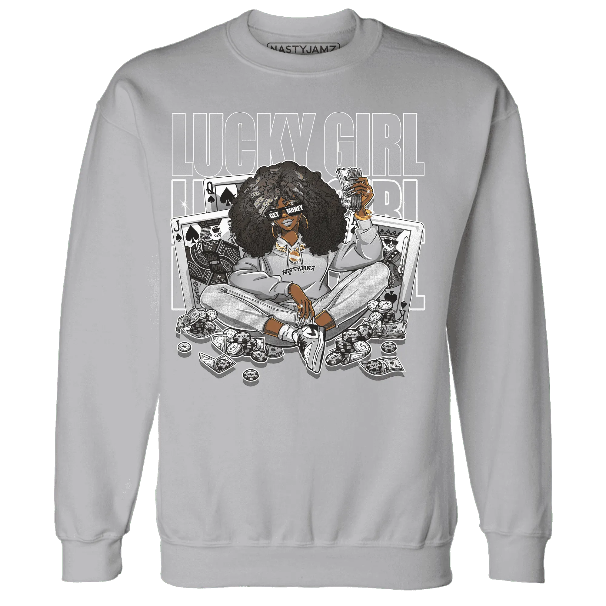 NastyJamz-Wolf-Grey-1s-Sweatshirt-Match-Lucky-Girl